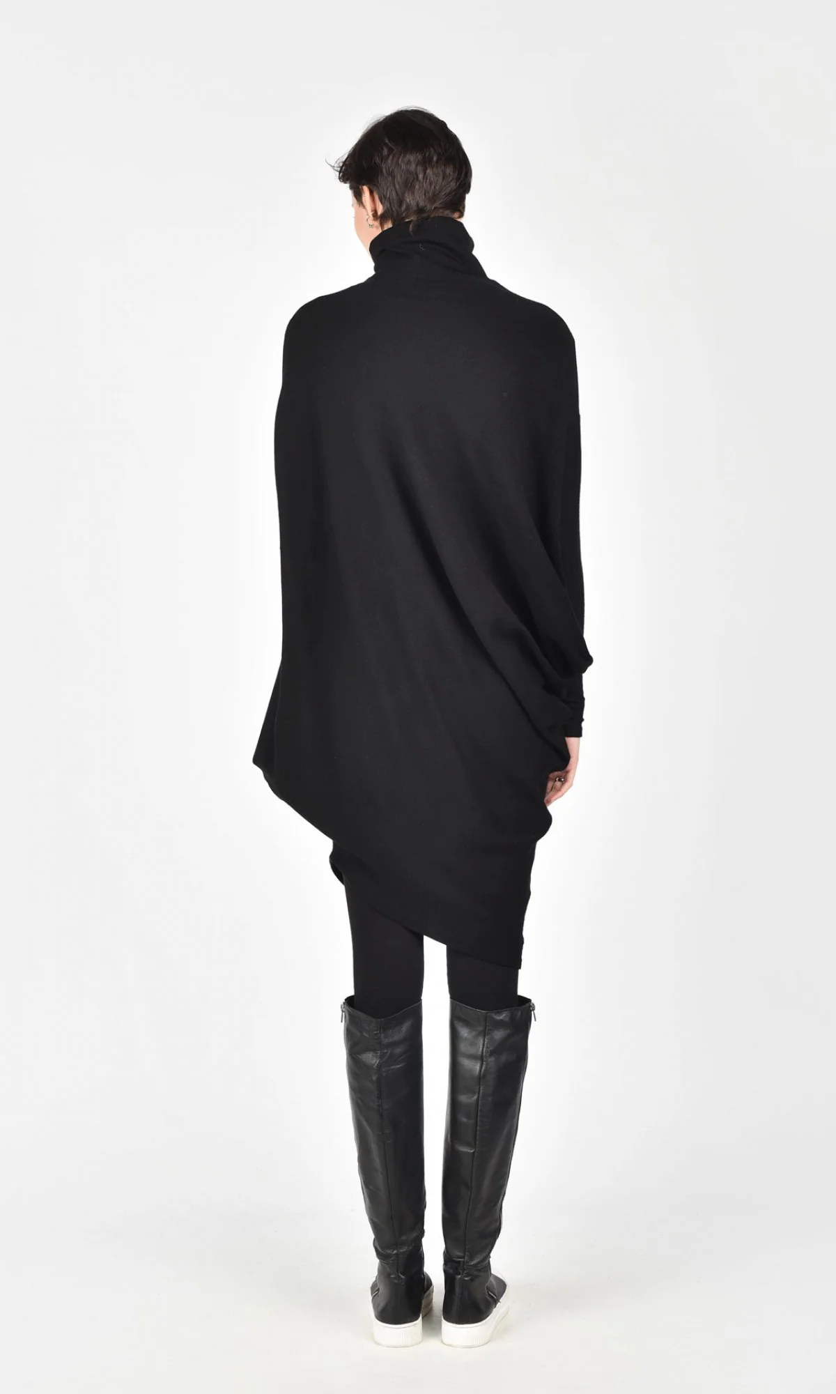 Asymmetric Knit Tunic Dress - Image 4