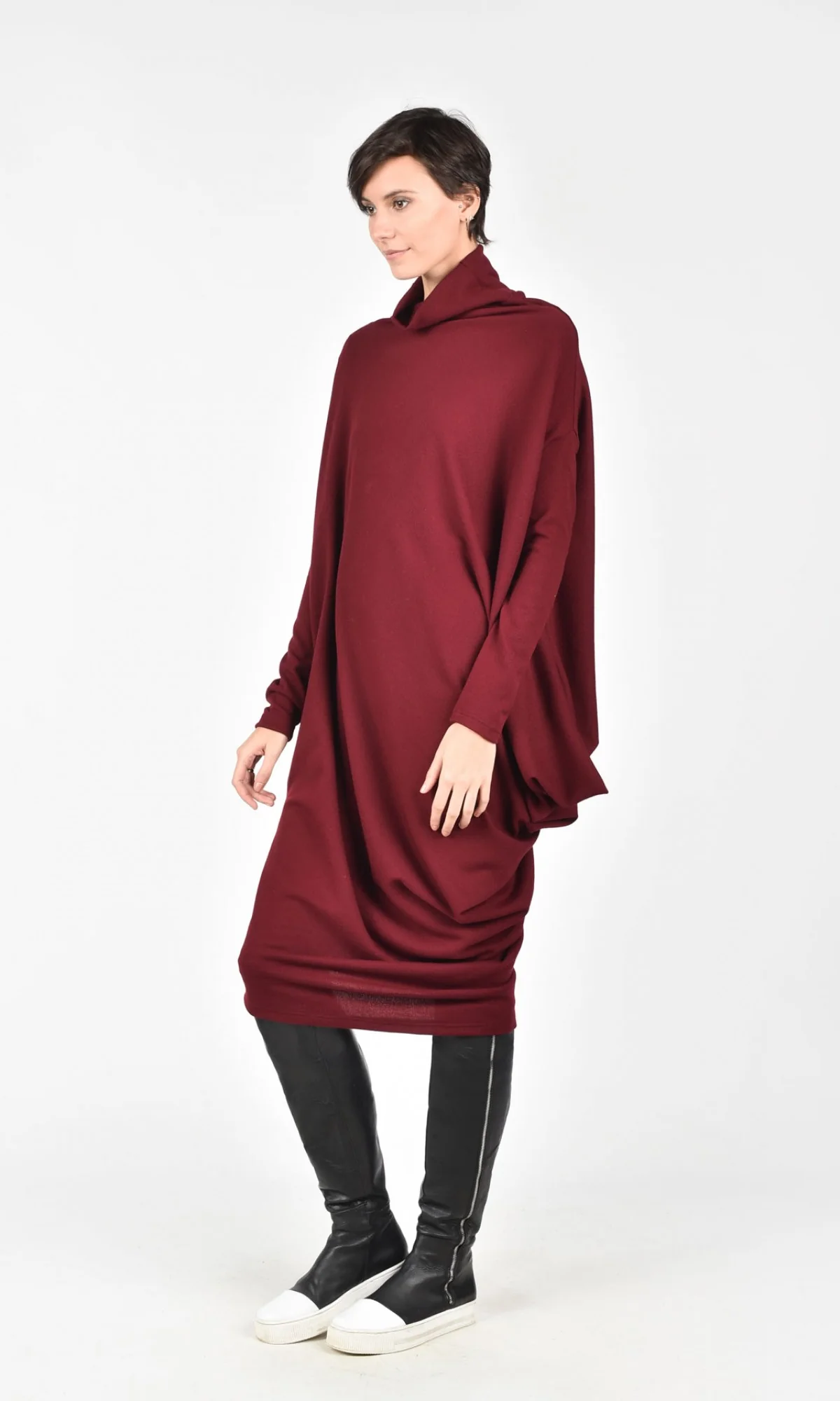 Asymmetric Knit Tunic Dress - Image 5