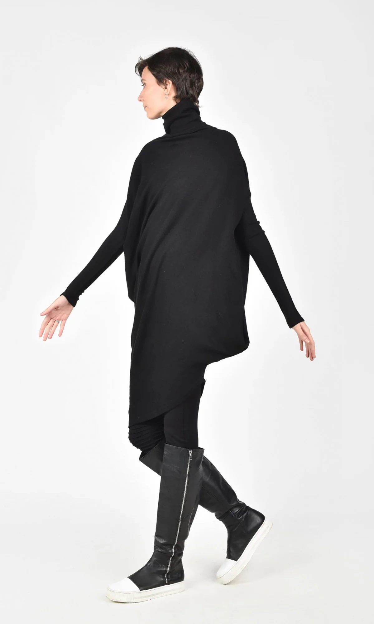 Asymmetric Knit Tunic Dress - Image 7