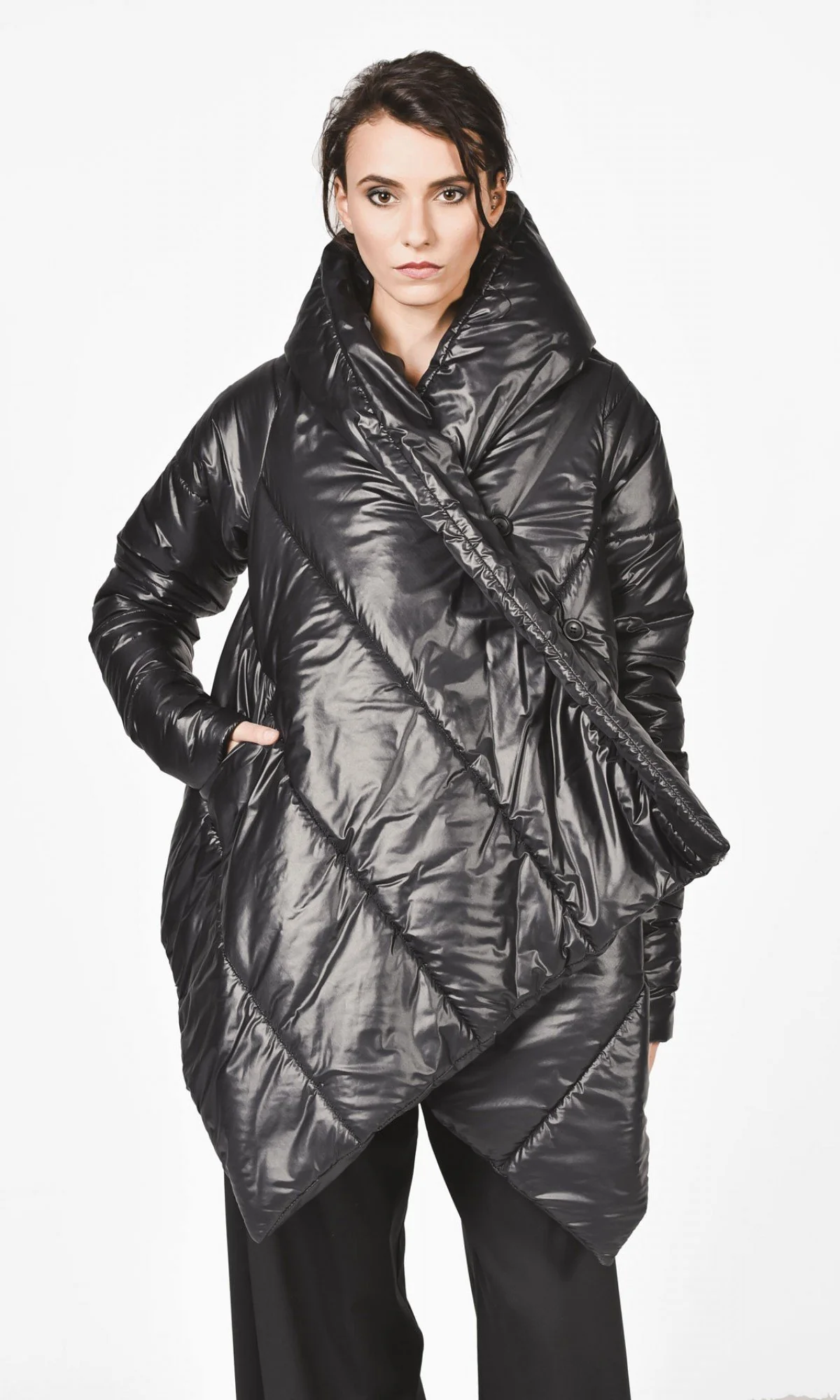 Asymmetric Layered Back Jacket - Image 3