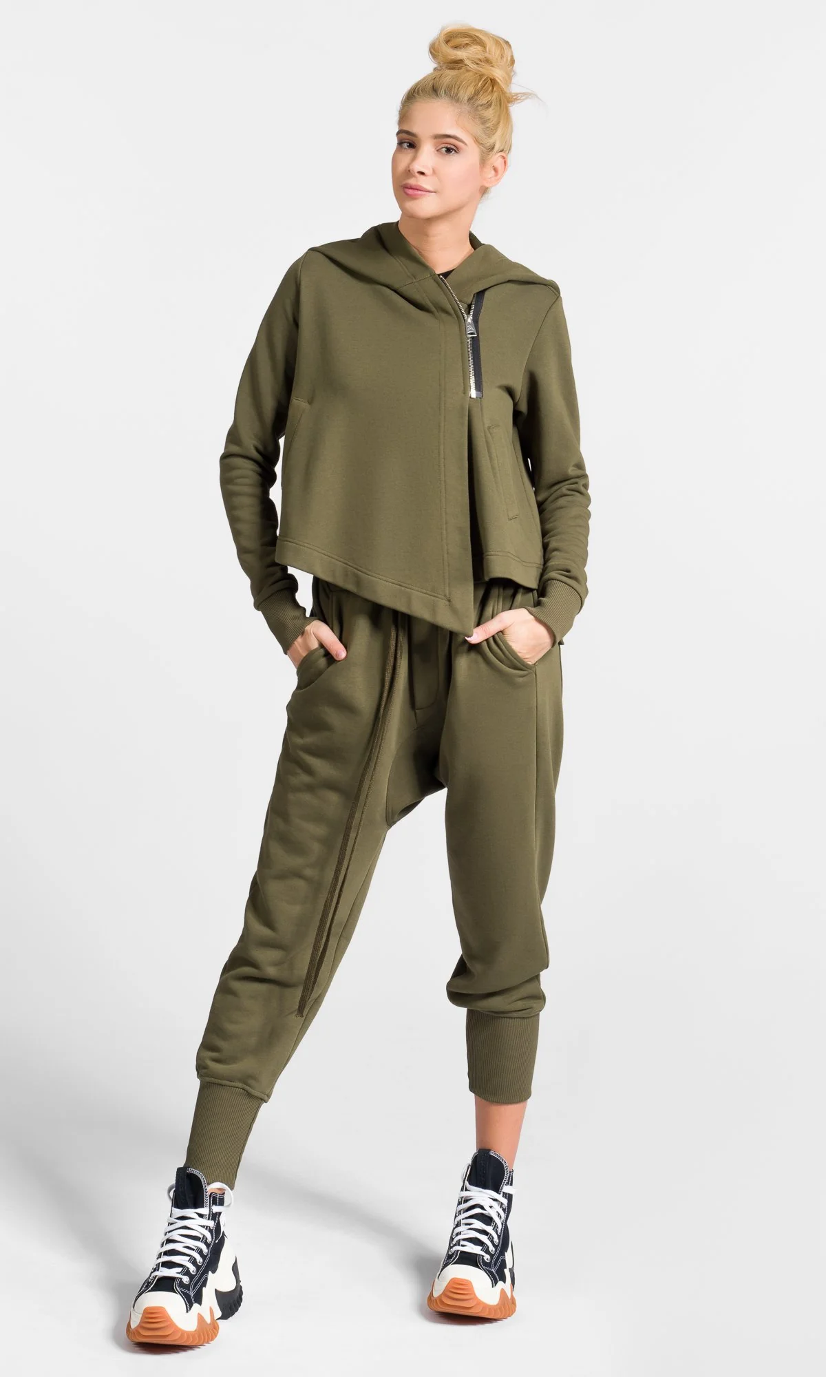 Asymmetric Sweatshirt with Large Hood - Image 6