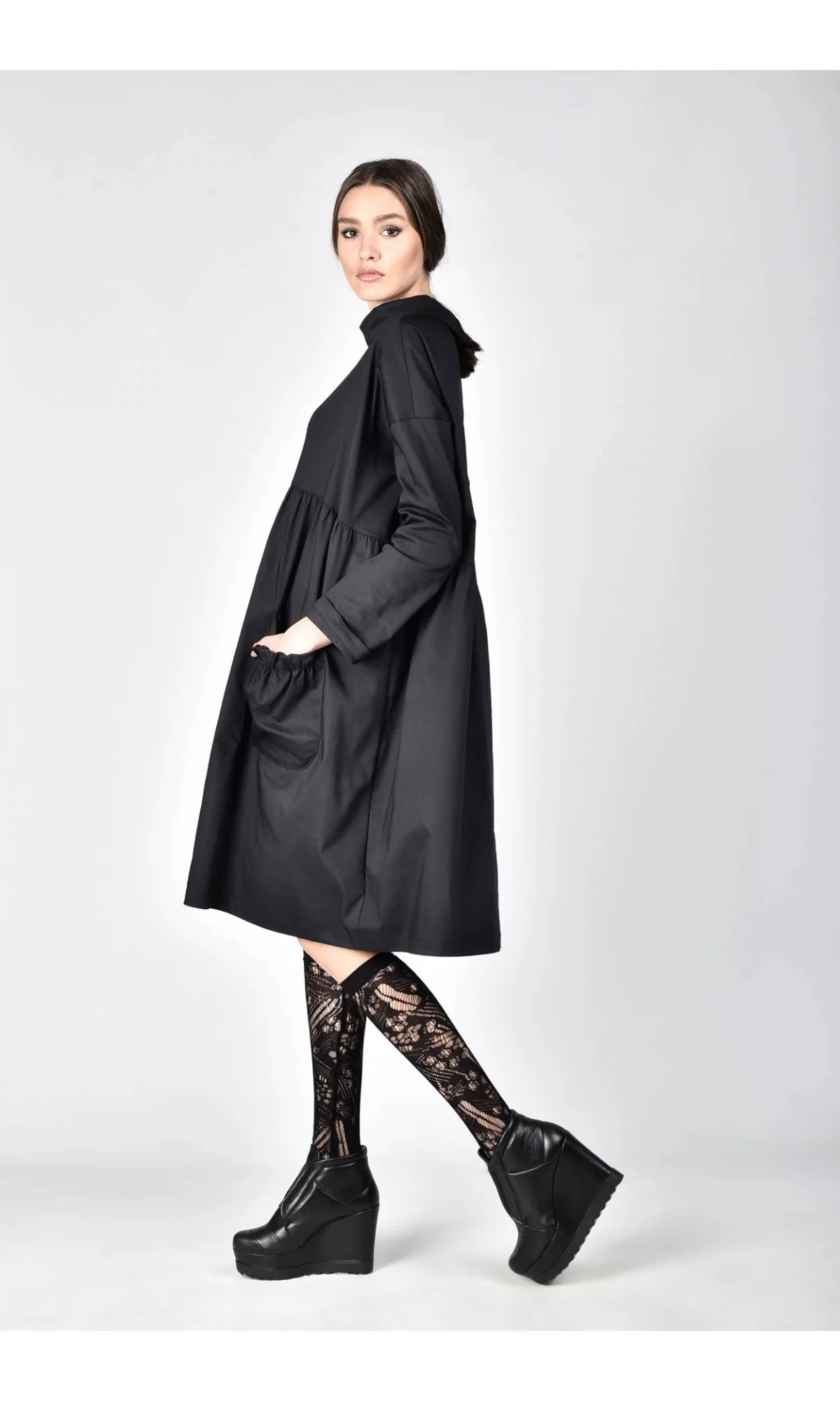 Baby Doll Dress with Front Pockets - Image 2