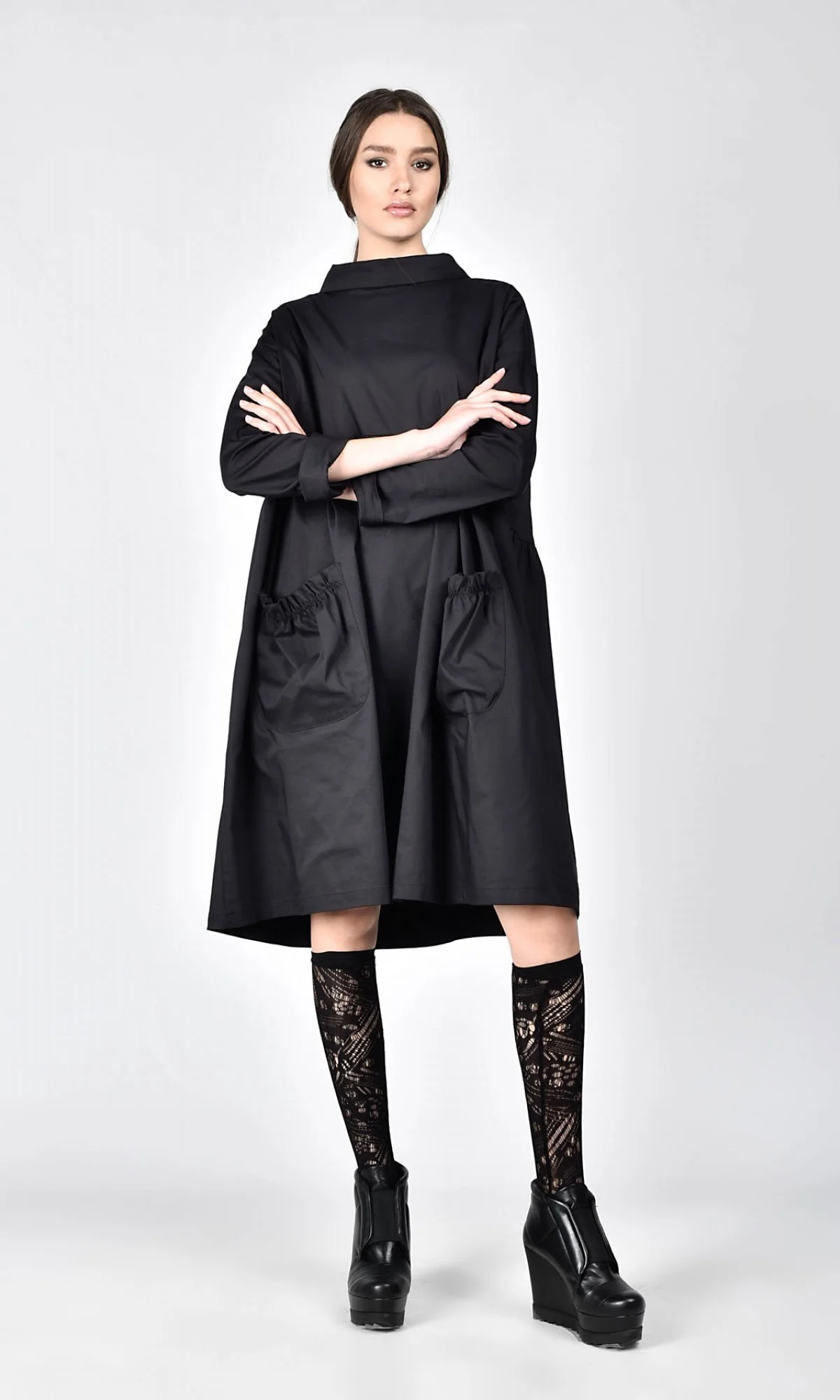 Baby Doll Dress with Front Pockets - Image 3