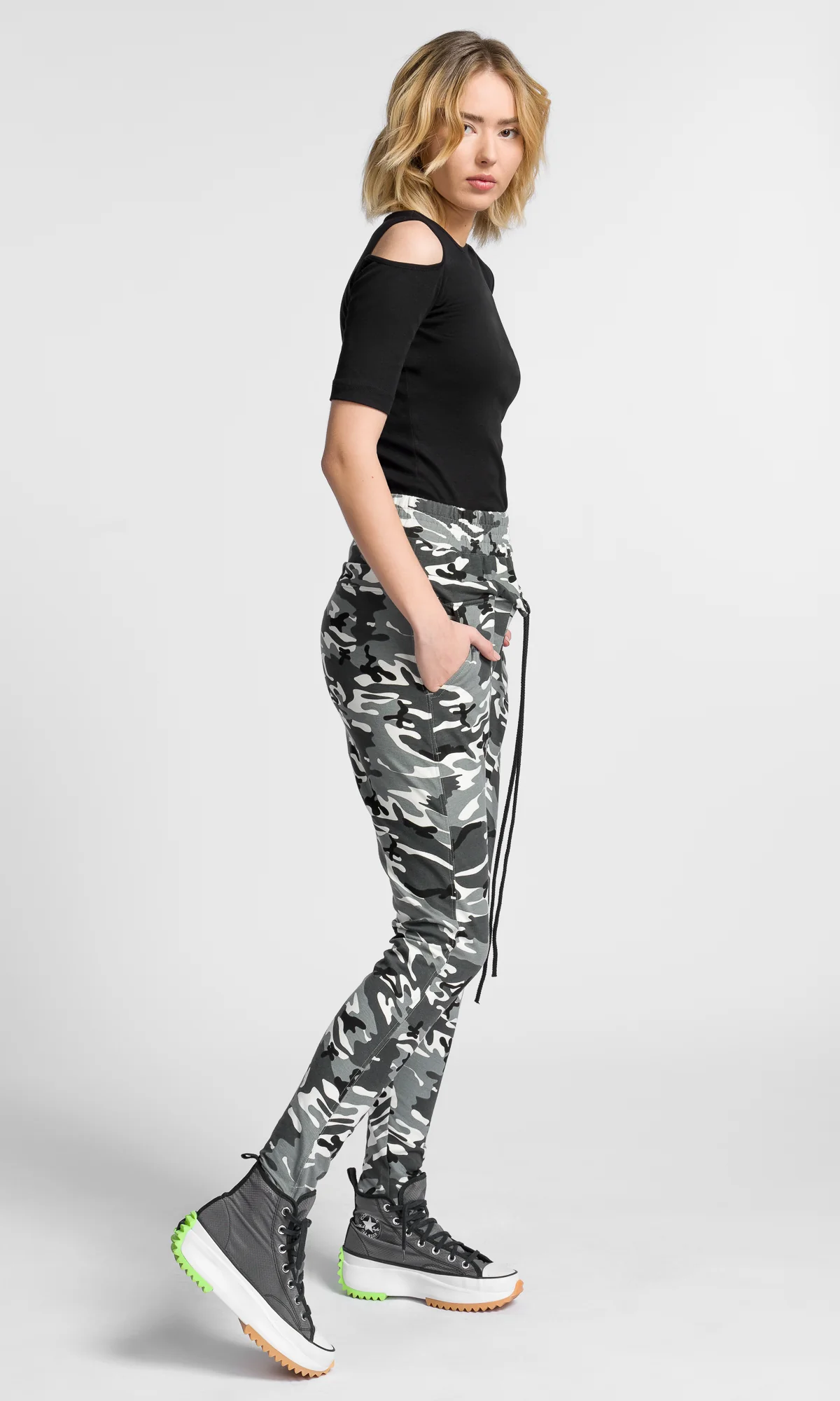 Bare Shoulder Cut Out Tee - Image 3