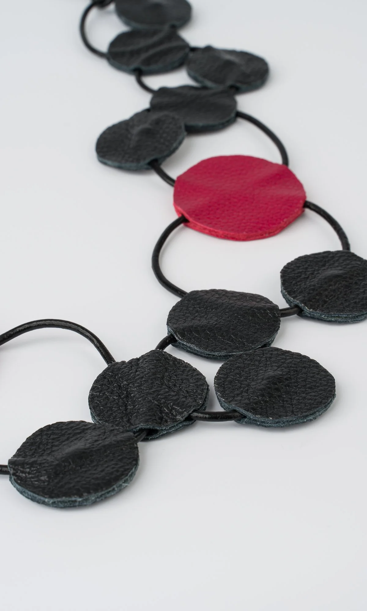 Black and Red Circles Necklace - Image 4
