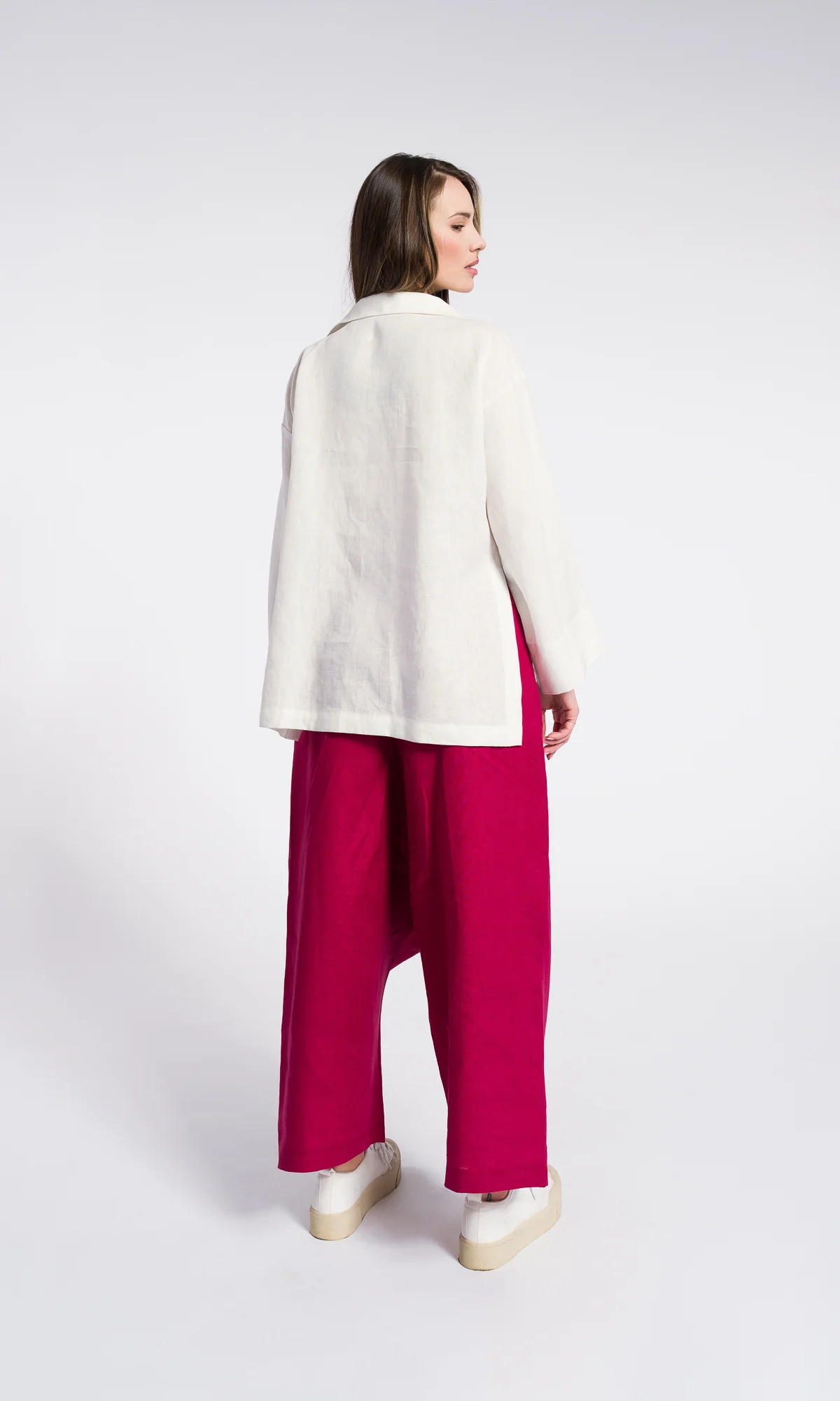 Boho Linen Drop Crotch Pants – OEKO-TEX Certified - Image 5
