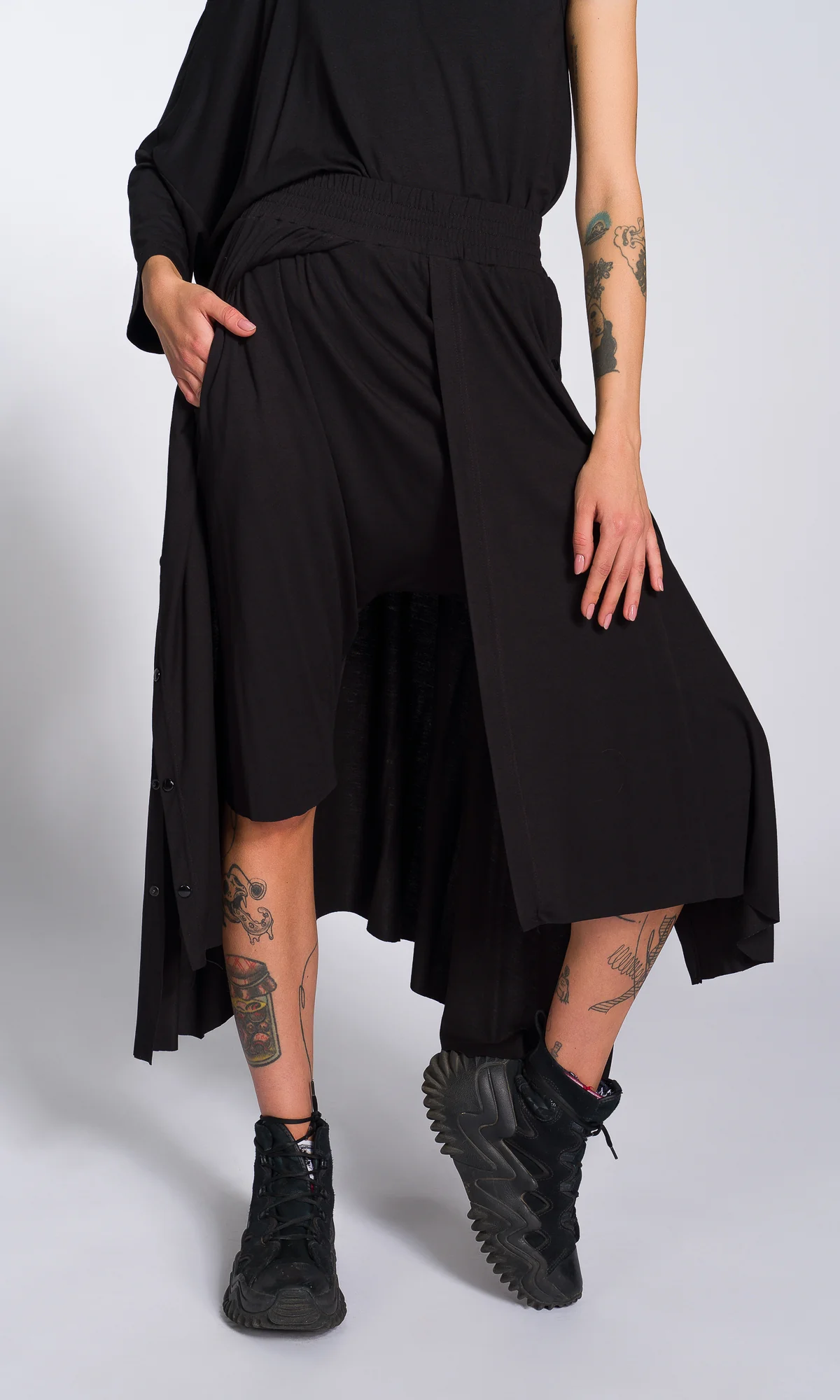Cape Pants with Side Buttons - Image 5