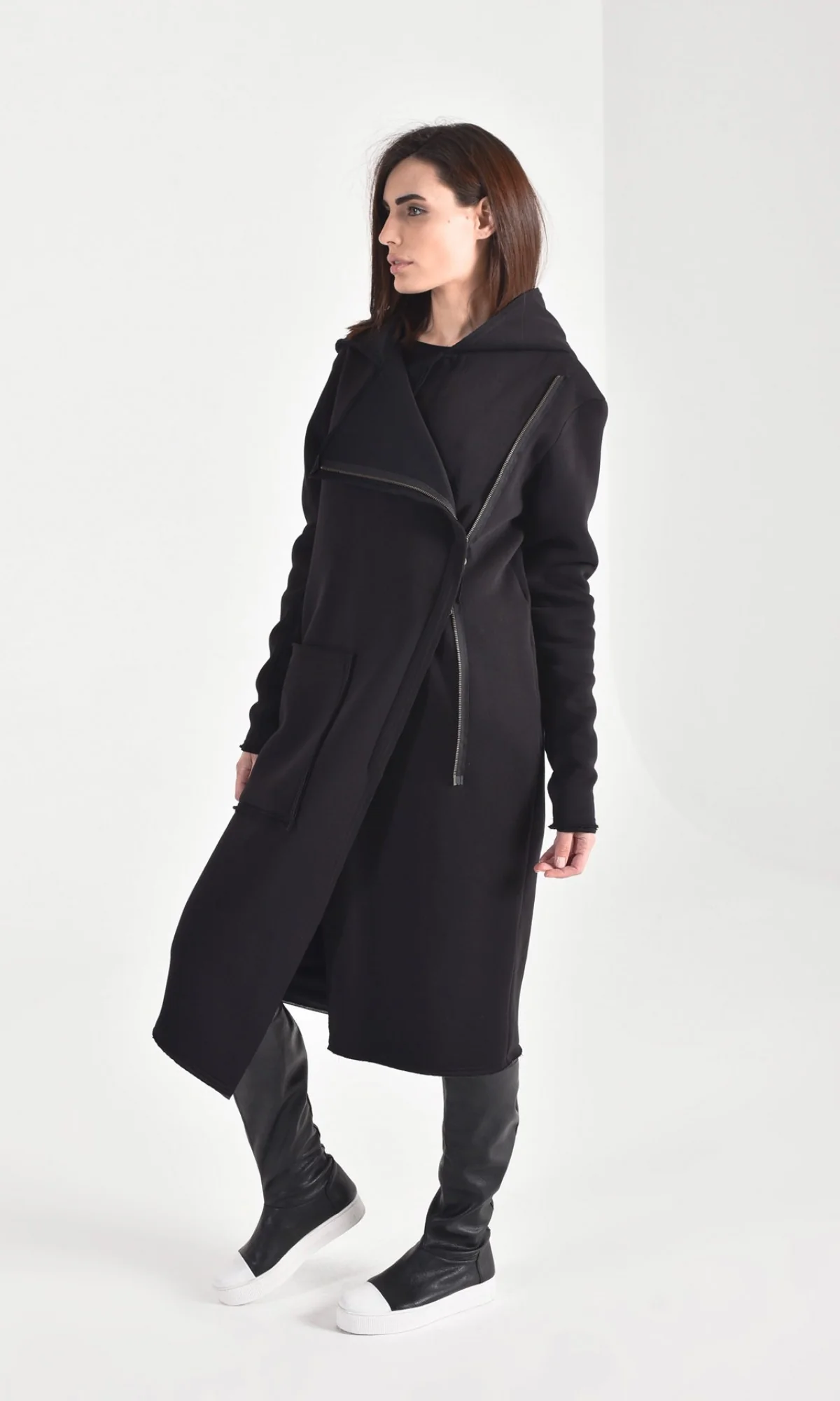 Cotton Fleece Hooded Coat - Image 2