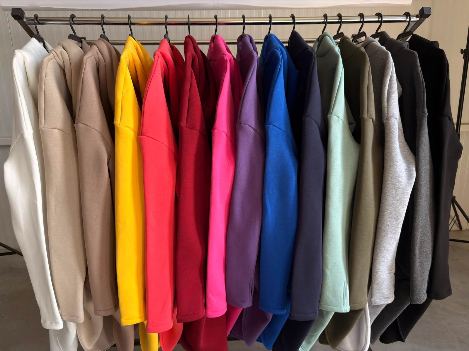 Cotton Fleece Hoodie with Asymmetric Closure - Image 6