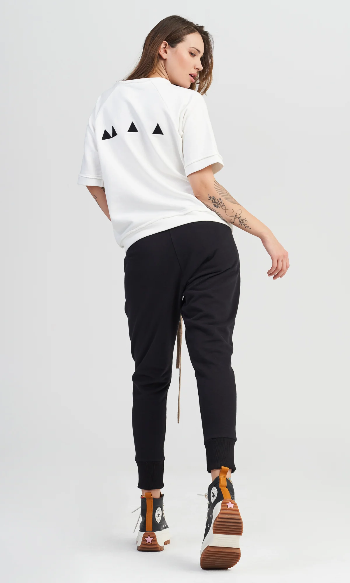 COTTON HAREM PANTS with strings and elastic waistline , loose pants with pockets , handmade by Aakasha - Image 4