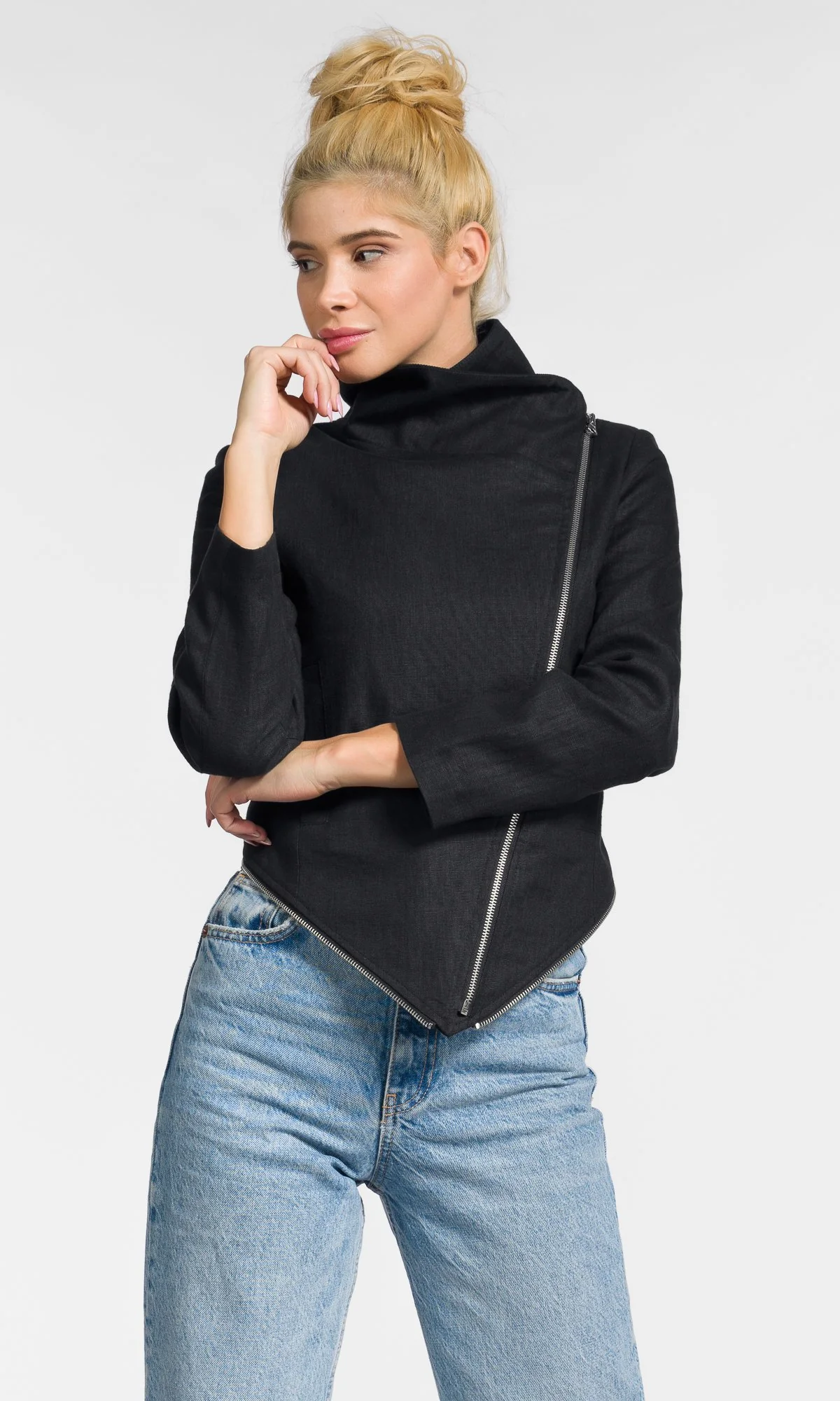 Detachable Basque Waistline Blazer - Image 17