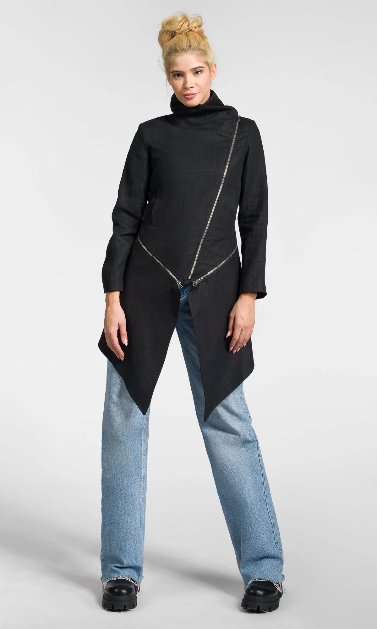 Detachable Basque Waistline Blazer - Image 2