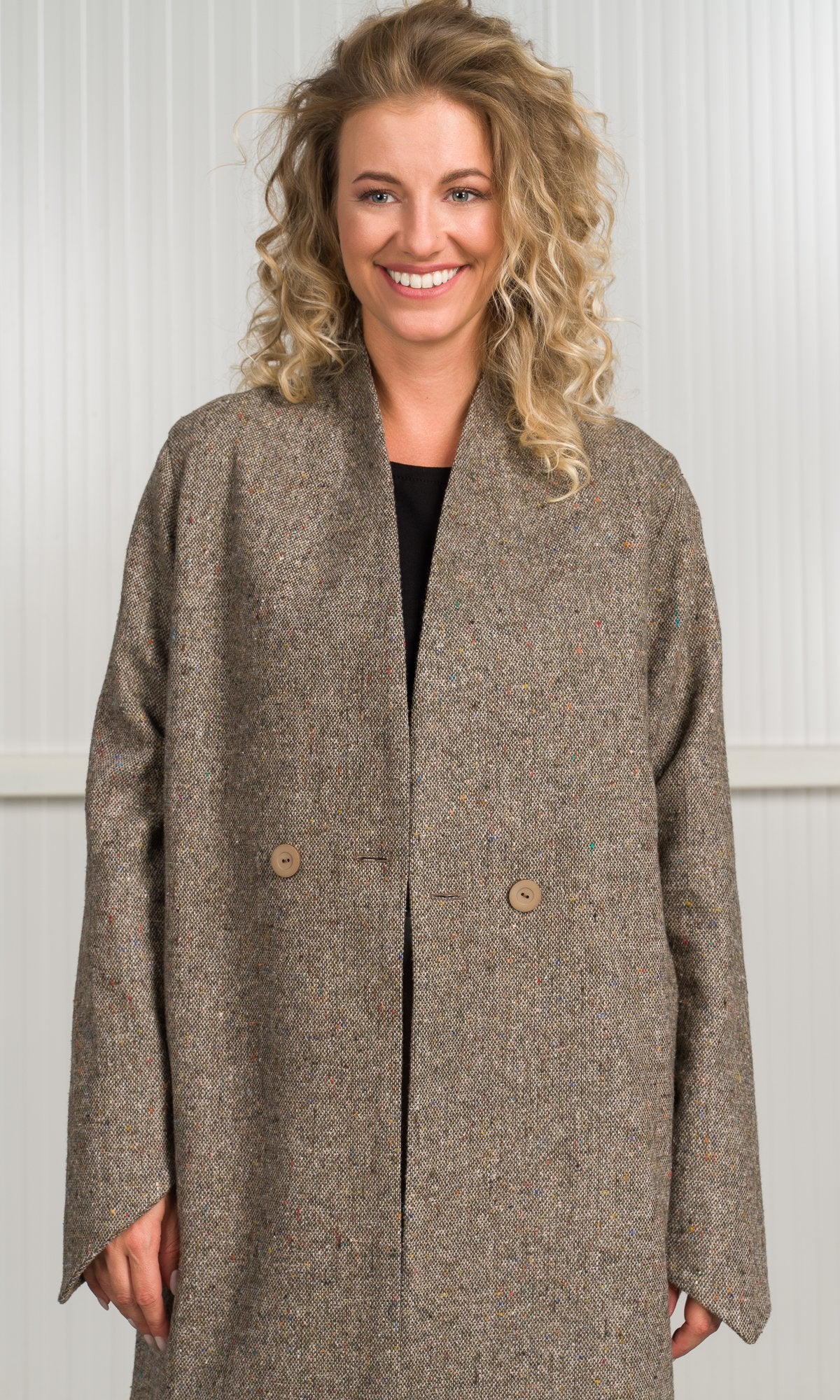 Donegal Tweed Cocoon Coat - Image 10