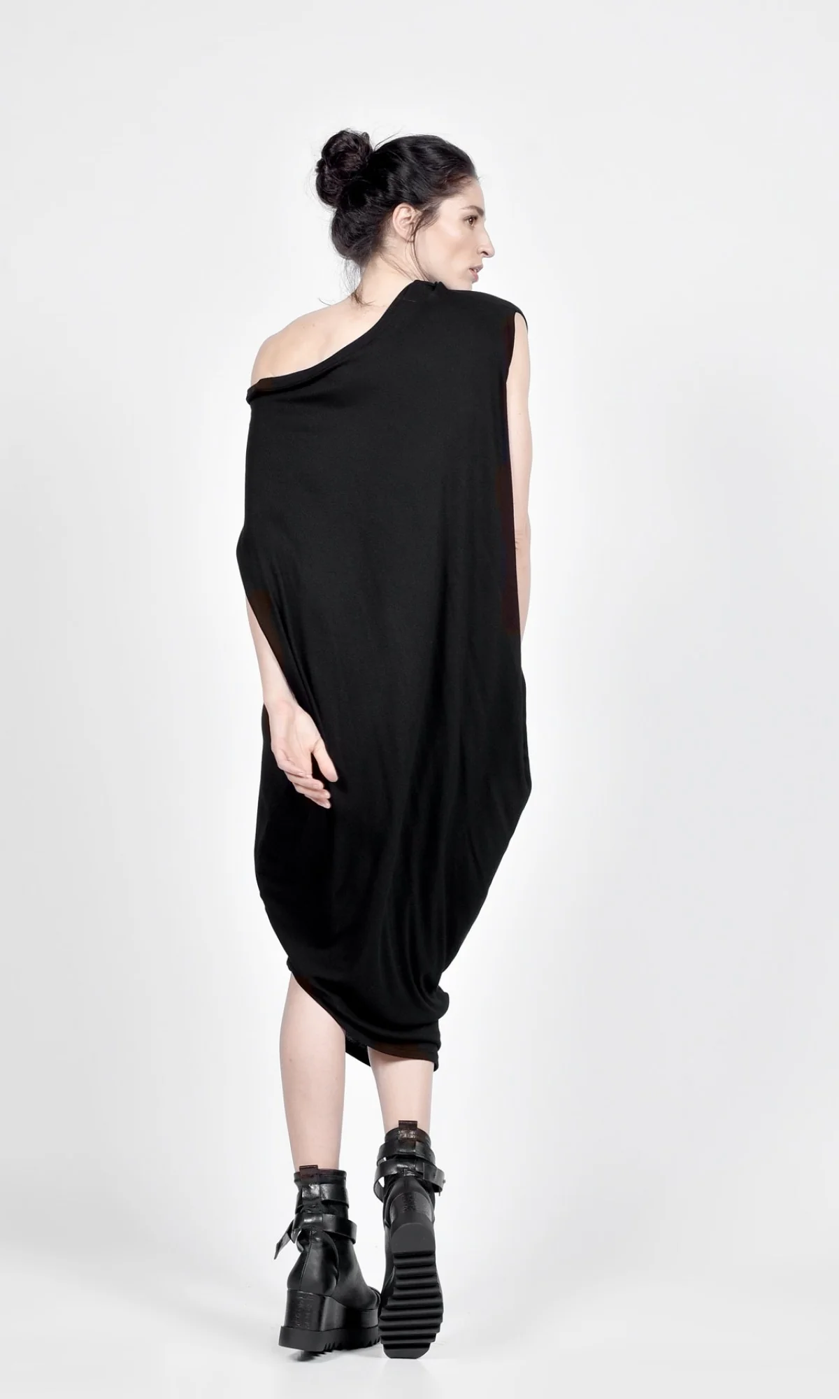 Draped Sleeveless Tunic Dress - Image 6