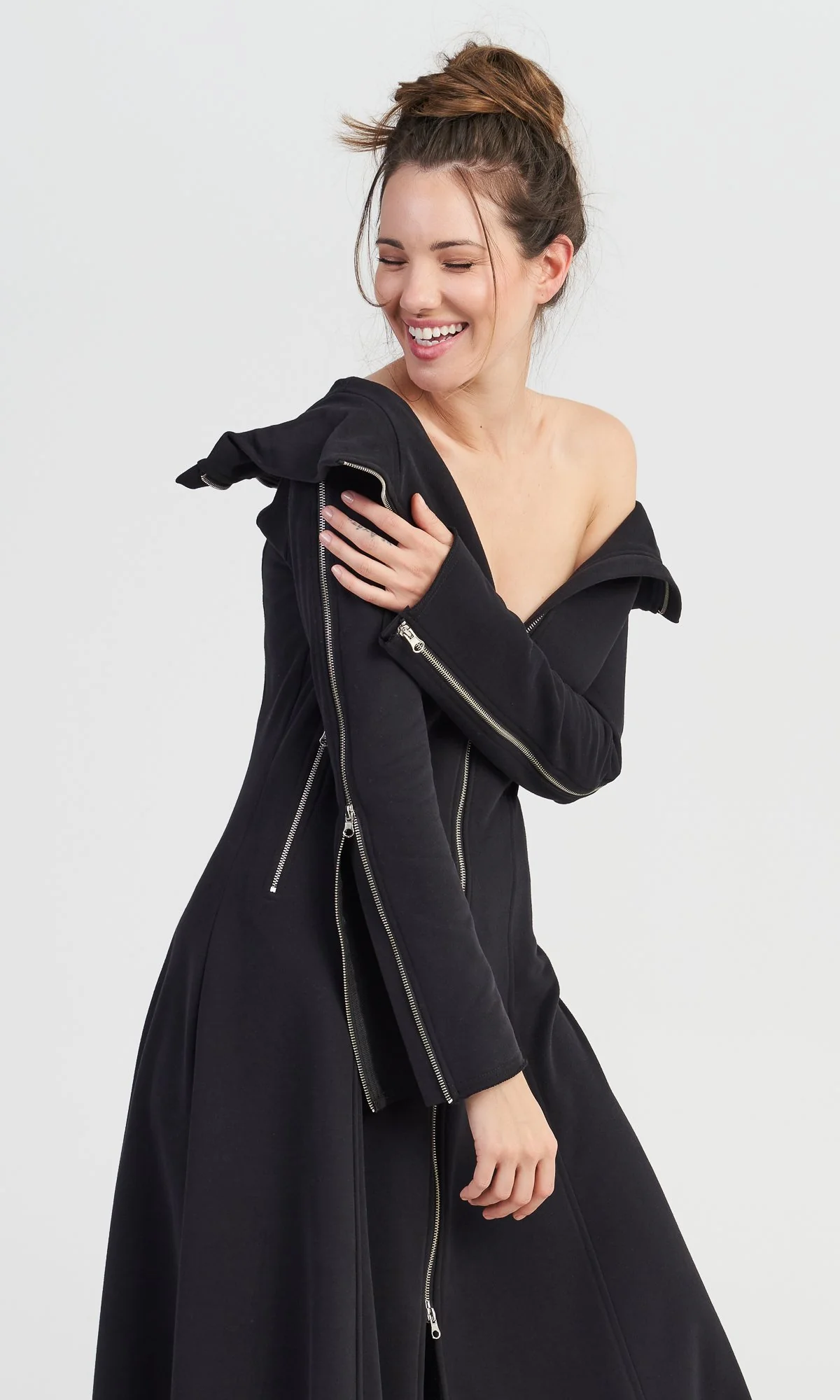 Extra Long Multi Zipper Blazer - Image 11