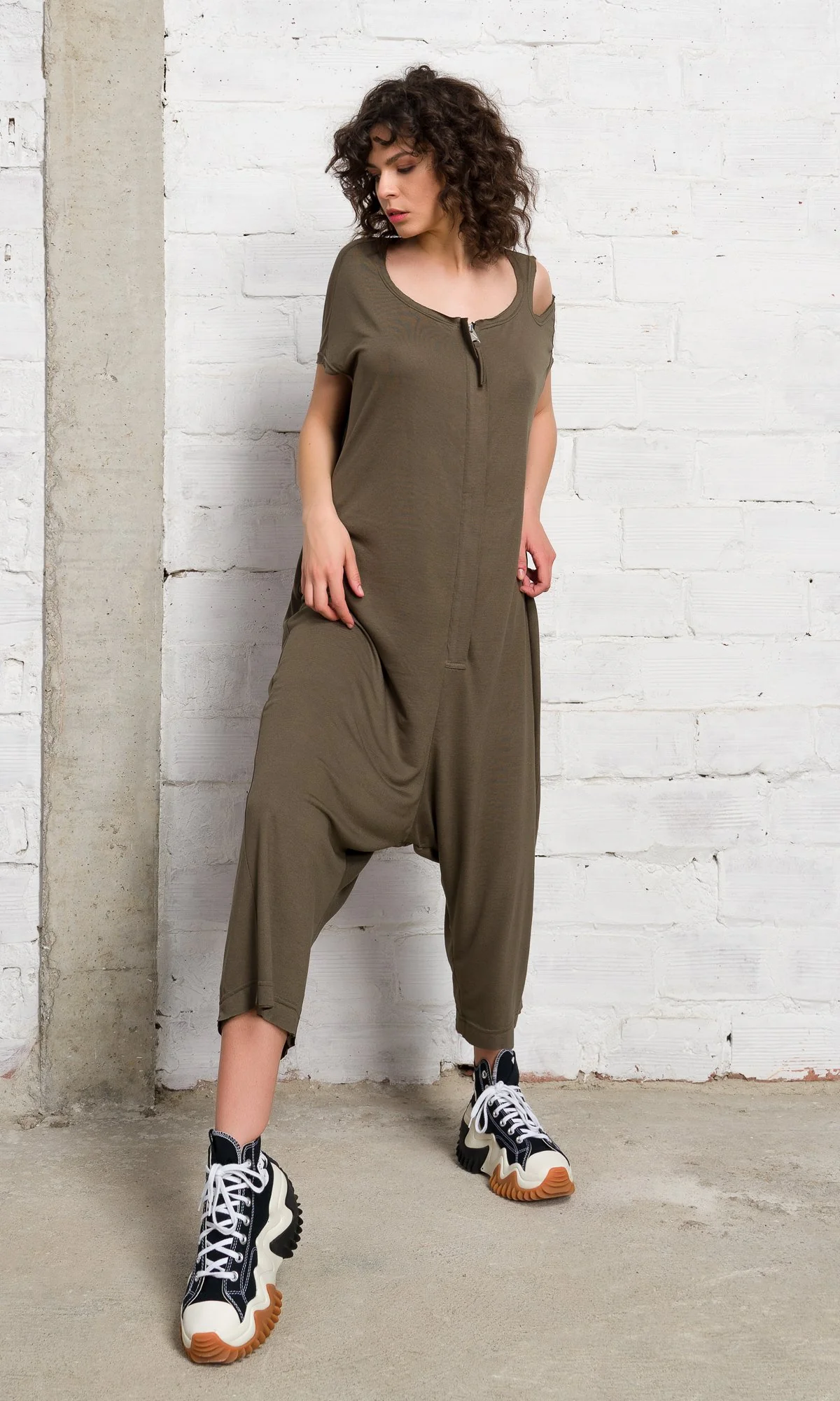 Front Zipper Baggy Jumpsuit - Image 6
