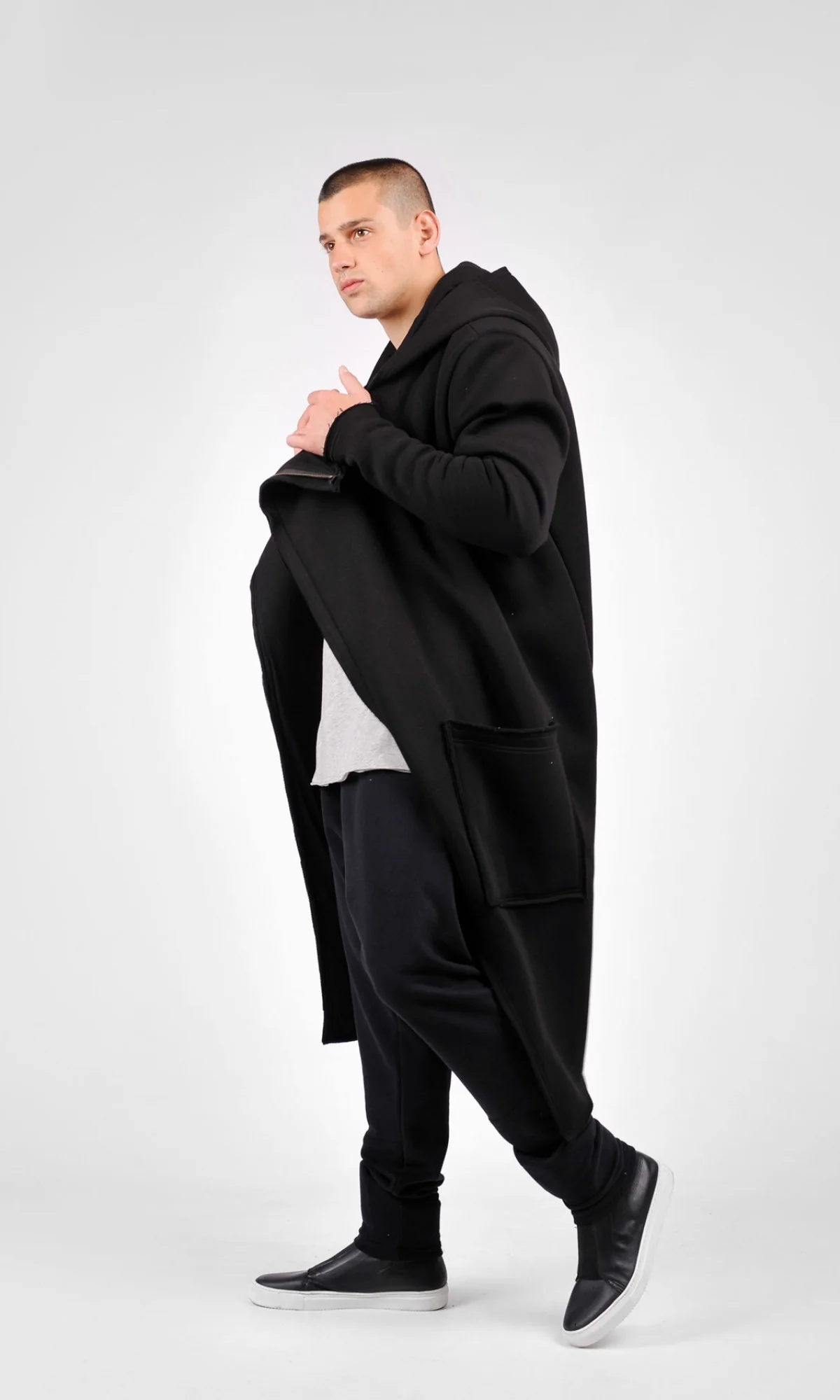 Hooded Lined Soft  Coat - Image 3