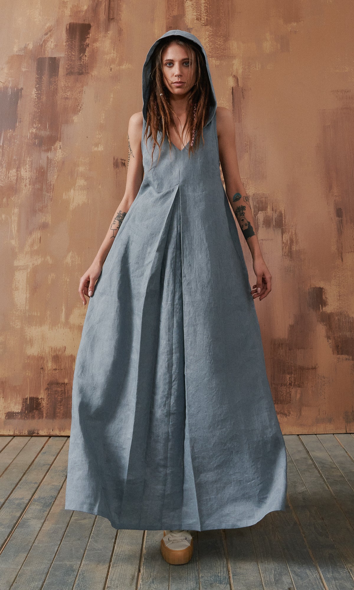 Inverted Pleat Maxi Dress - Image 3