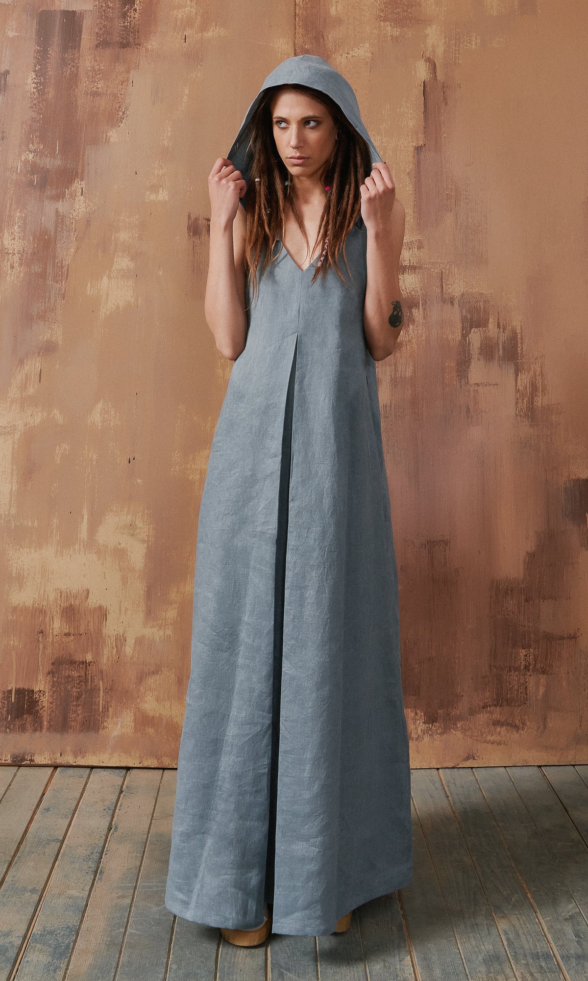 Inverted Pleat Maxi Dress - Image 4