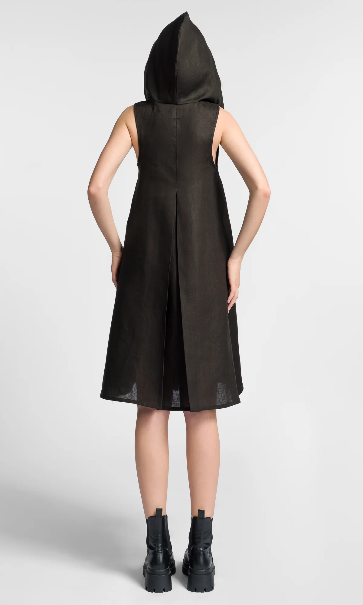 Inverted Pleat Mini Dress - Image 3