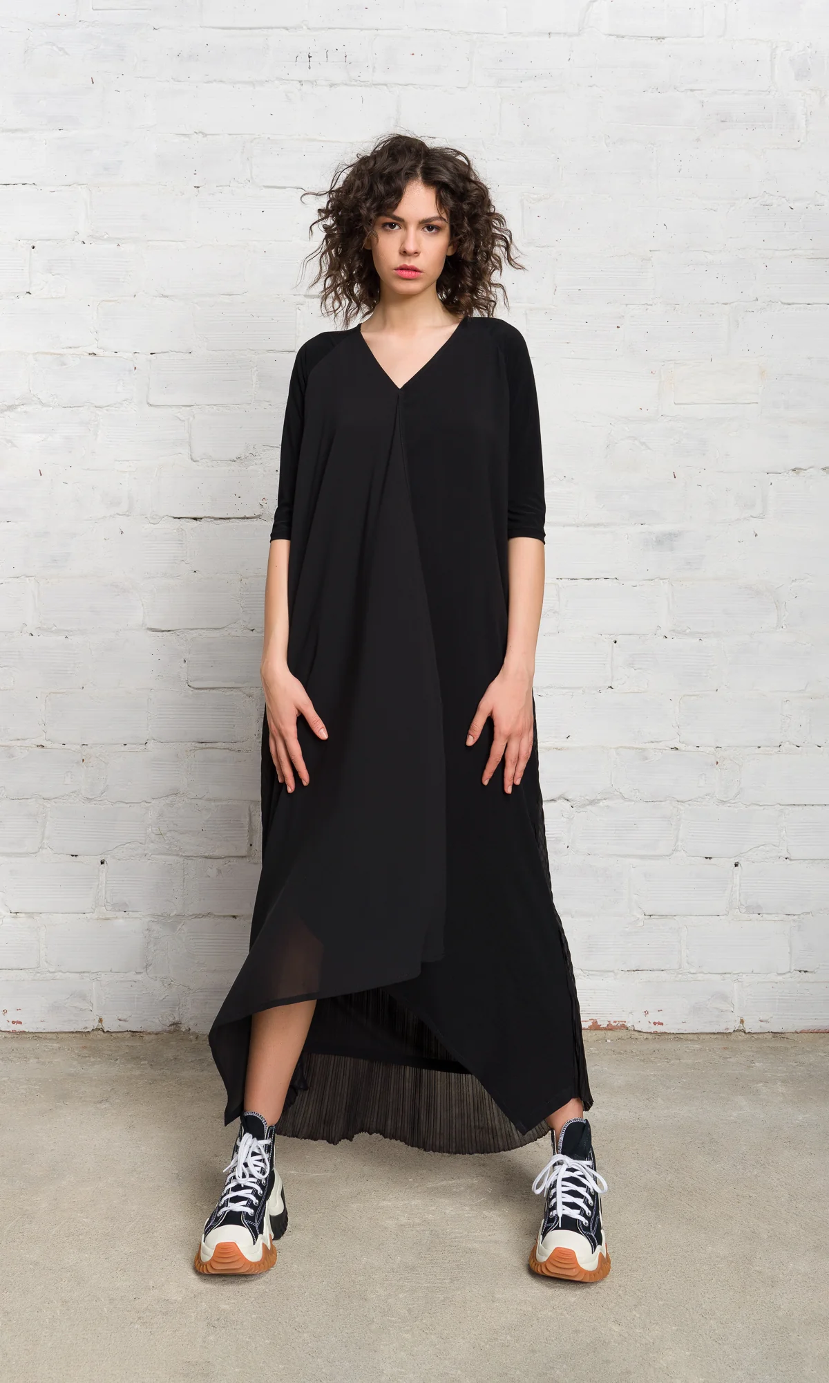 Layered Midi Dress with Pleated Back - Image 6