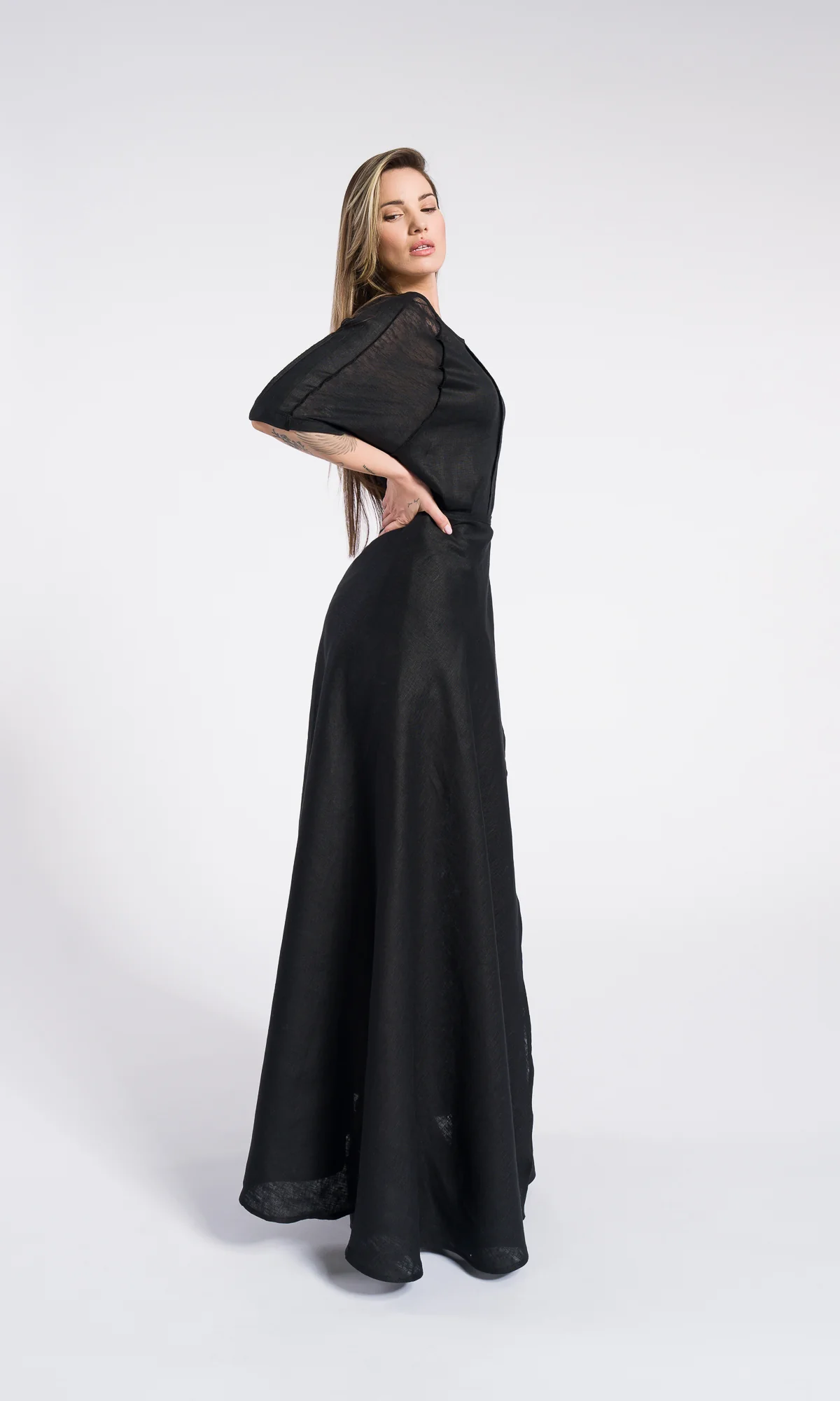 Linen Maxi Skirt, Plus Size Wrap Skirt, Summer Linen Skirt - Image 5