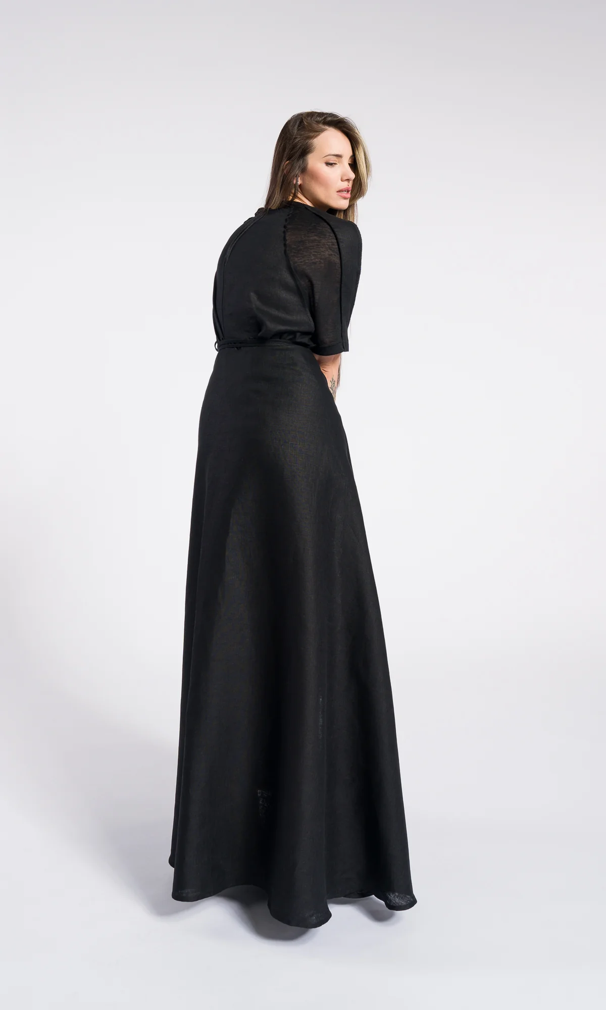 Linen Maxi Skirt, Plus Size Wrap Skirt, Summer Linen Skirt - Image 6