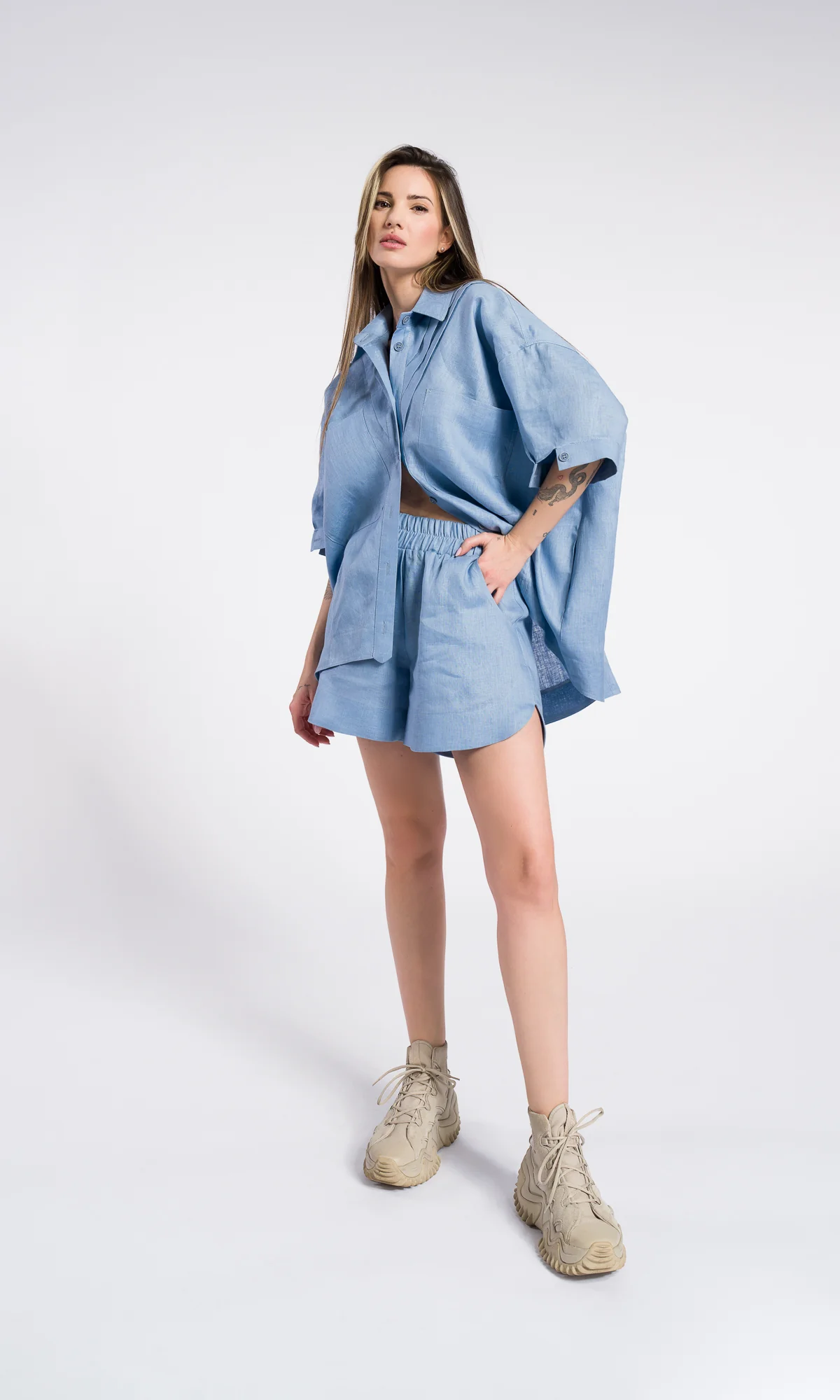 Linen Utility Shirt Relaxed Fit - Image 3