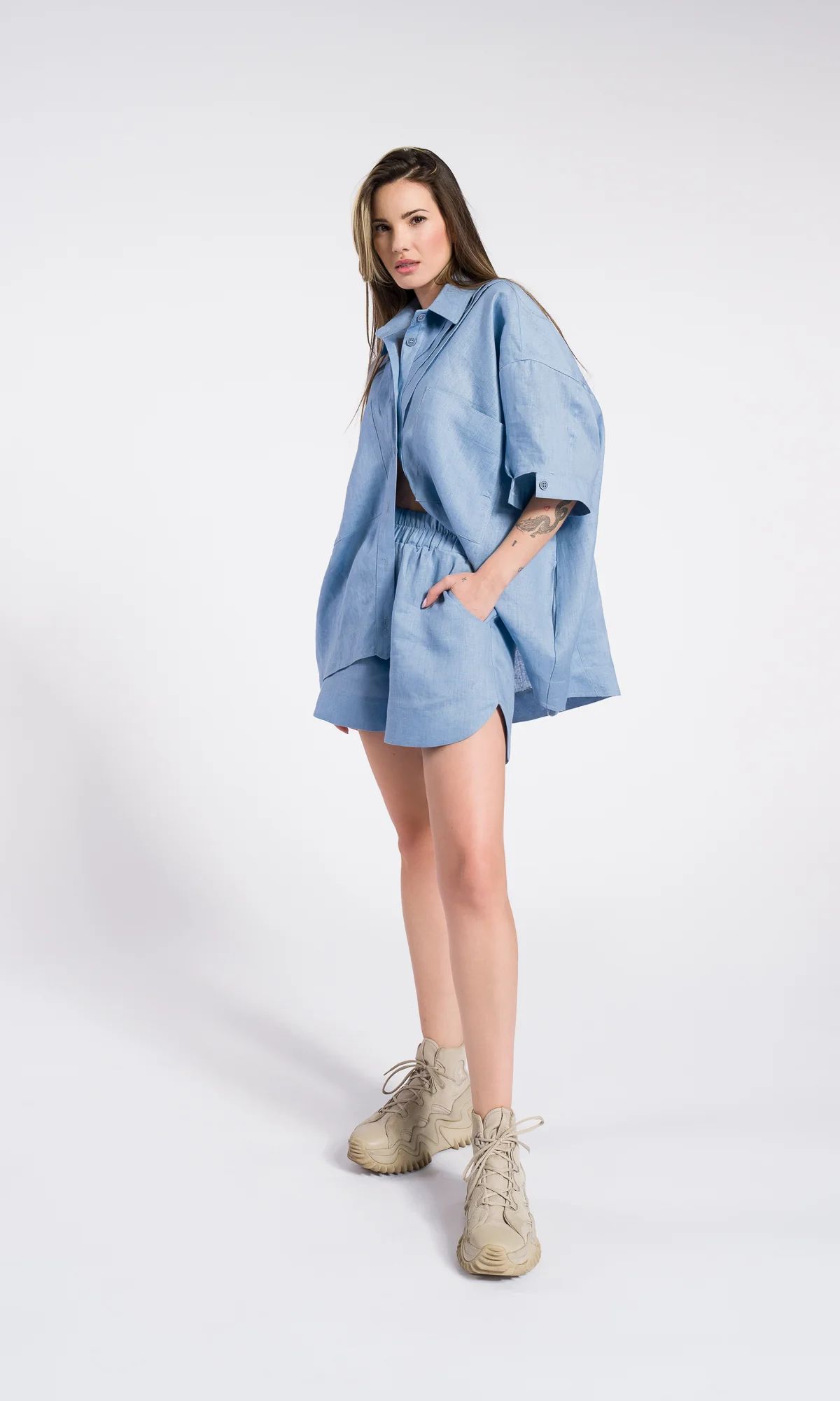 Linen Utility Shirt Relaxed Fit - Image 6