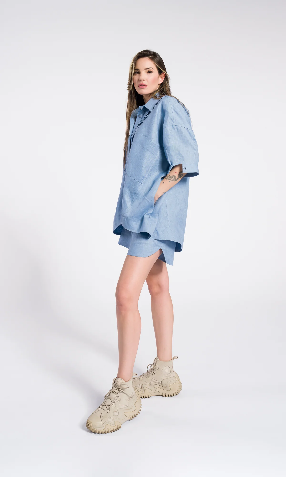 Linen Utility Shirt Relaxed Fit - Image 7