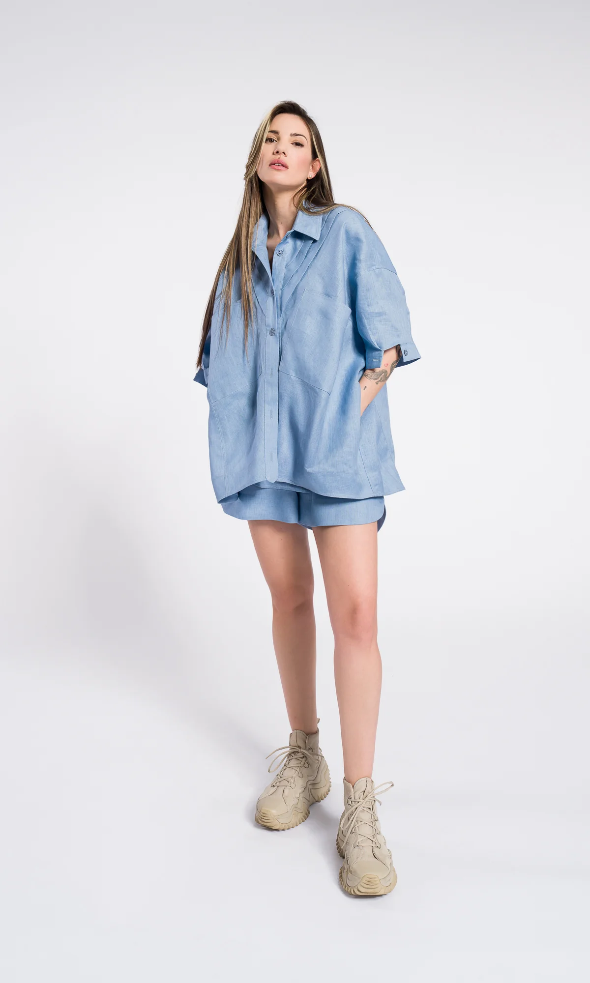 Linen Utility Shirt Relaxed Fit - Image 8