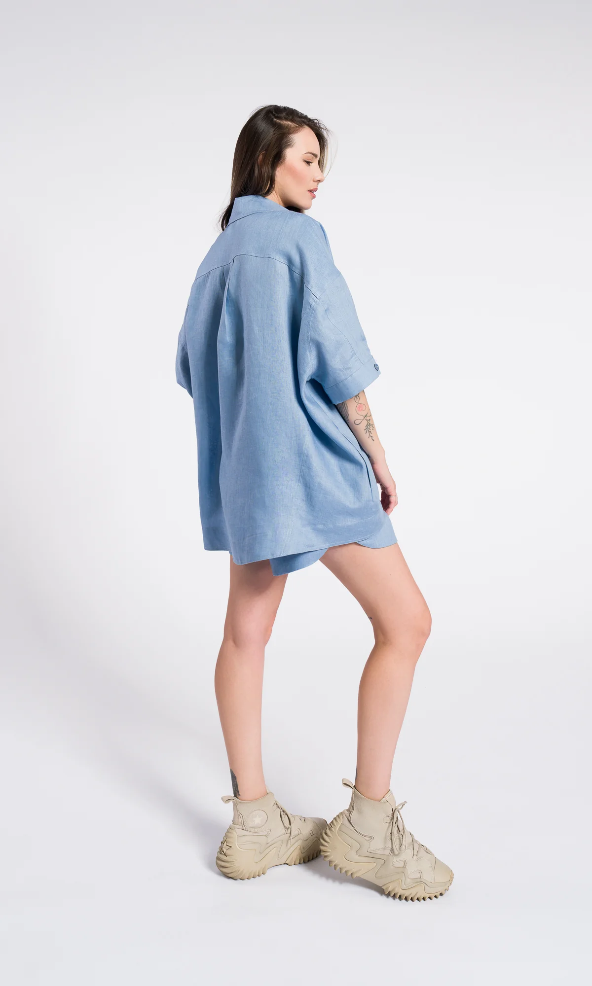 Linen Utility Shirt Relaxed Fit - Image 9