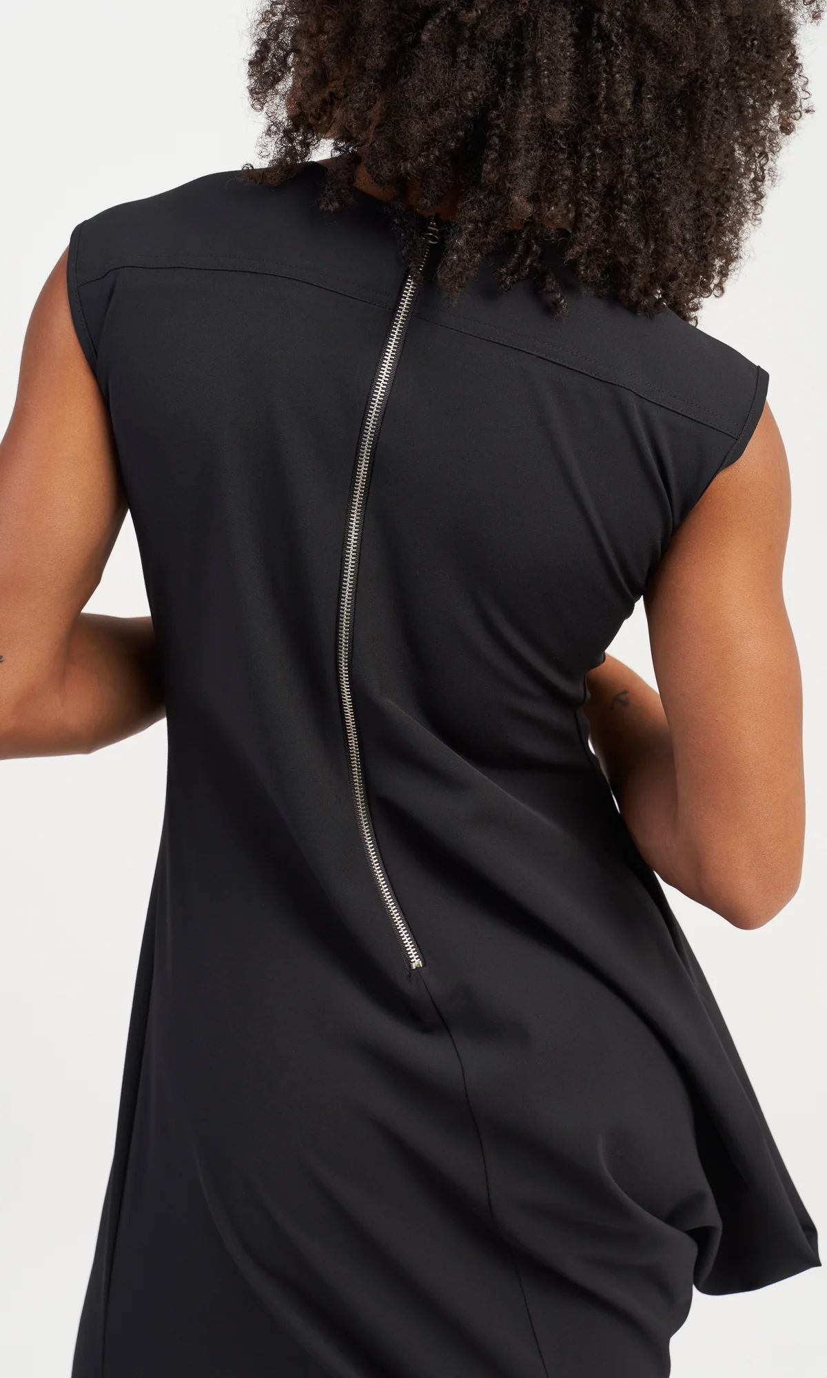 Long Asymmetric Draped Dress - Image 8