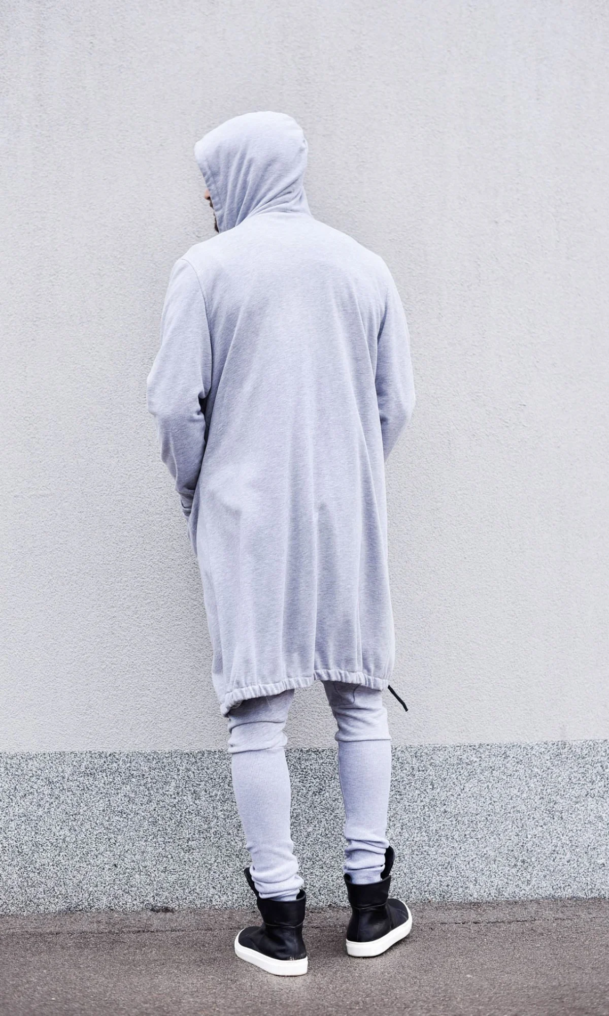 Long Hooded Zipper Sweatshirt - Image 11