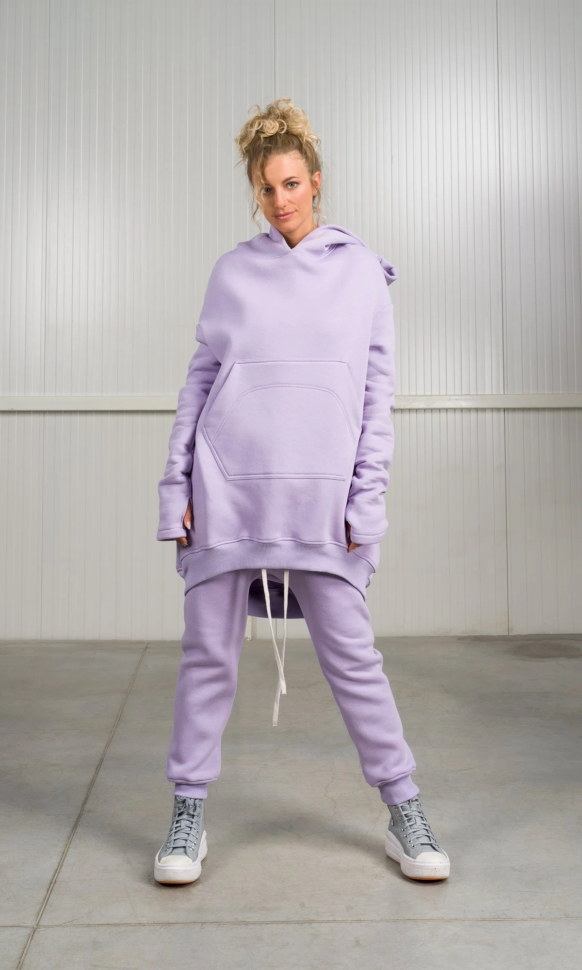 Long Hoodie with Dropped Shoulder - Image 7
