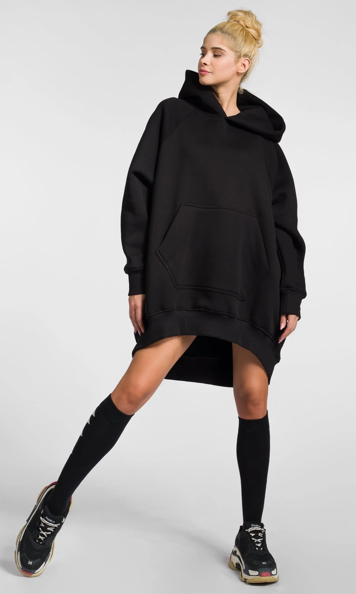 Long Hoodie with Raglan Shoulders - Image 3