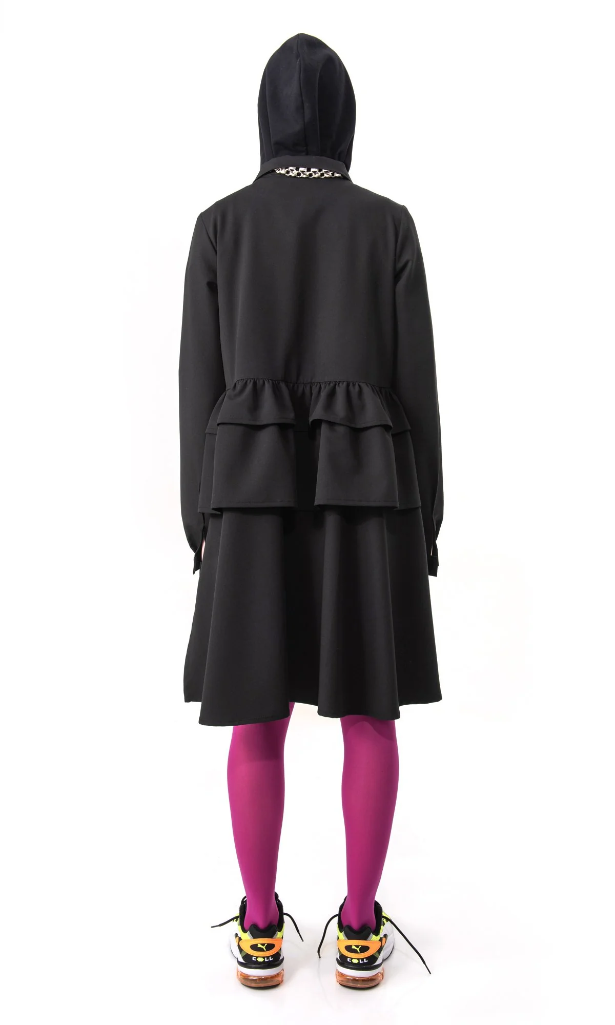 Long sleeve frill hem shirt dress - Image 7