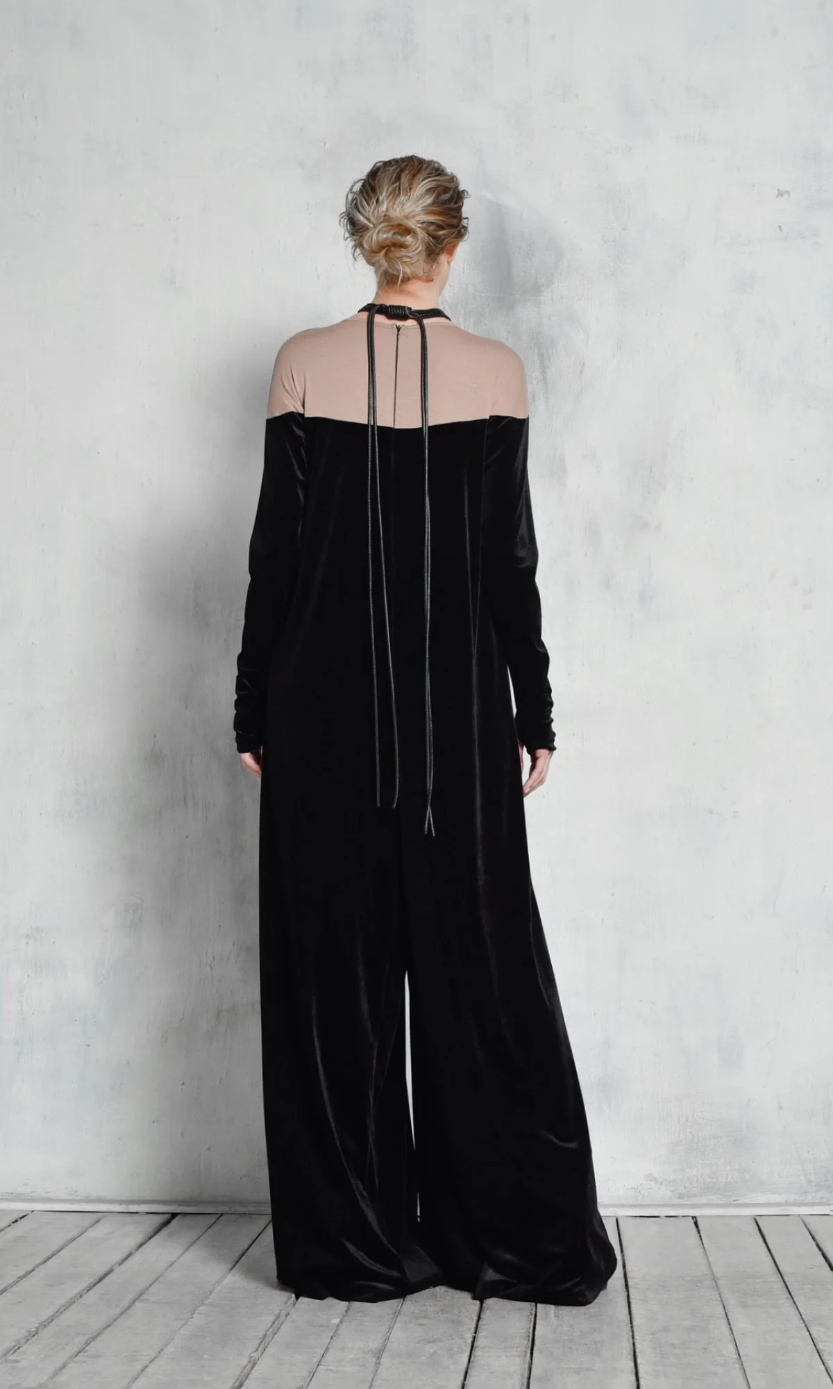 Long Sleeve Velvet Jumpsuit - Image 4
