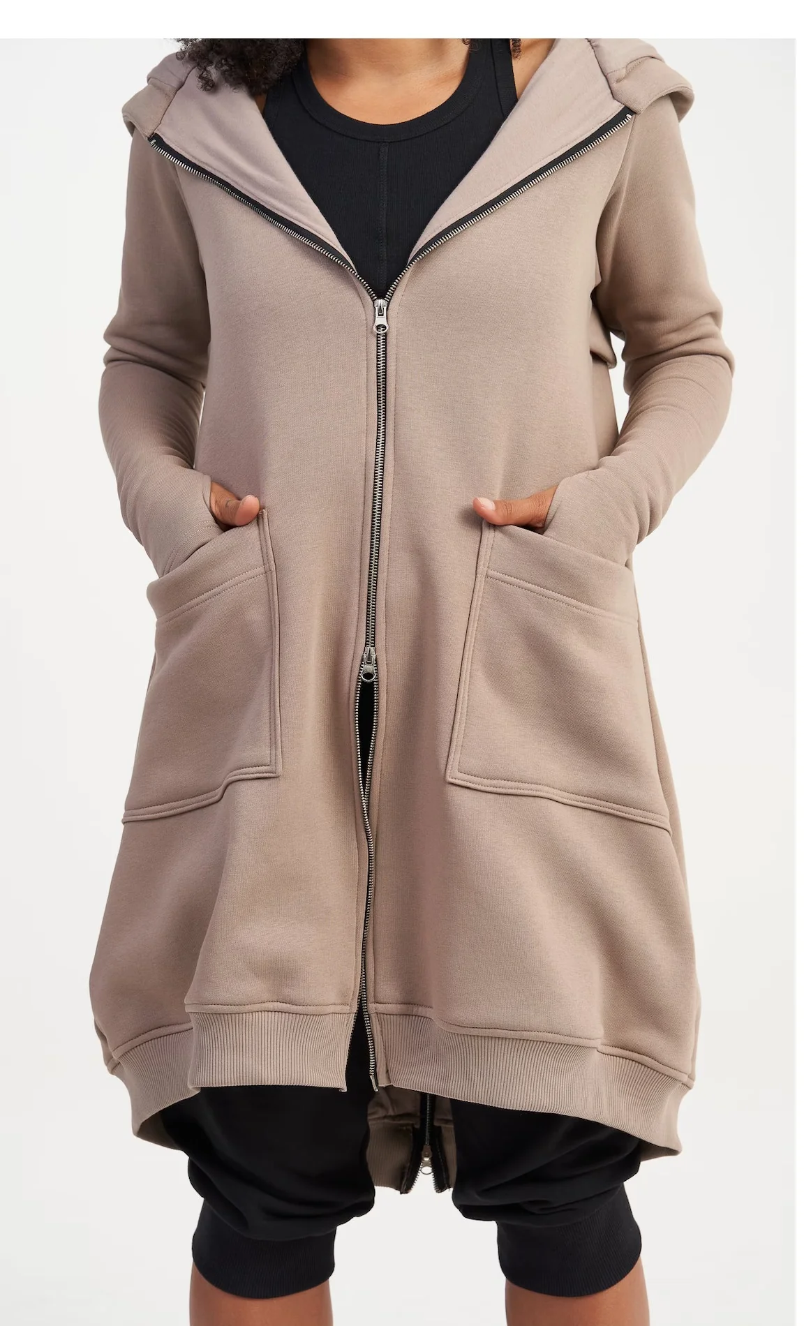 Long Zipper Hooded Sweatshirt - Image 6