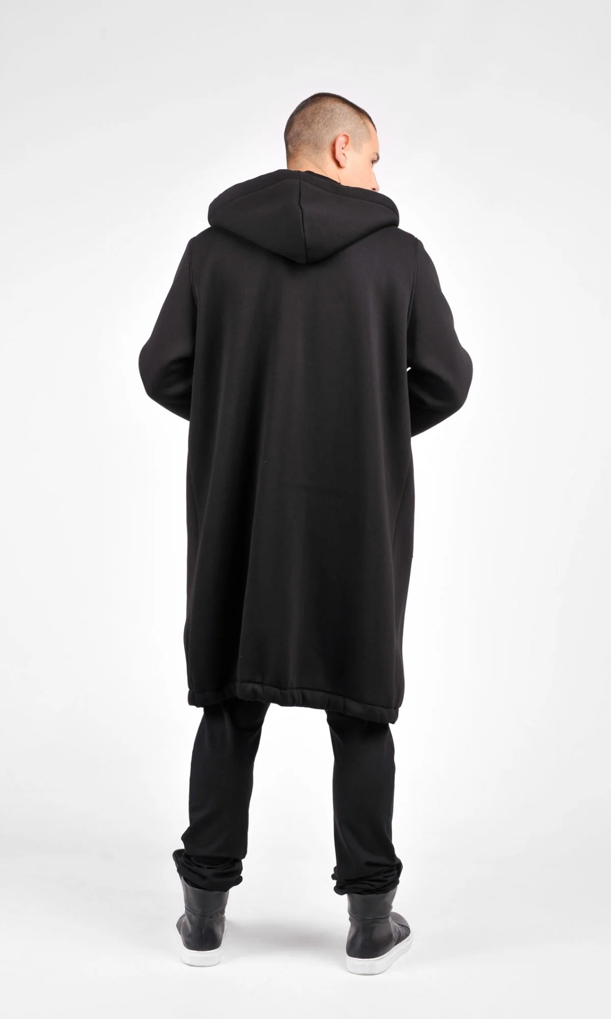 Long Zipper Hoodie Coat - Image 3