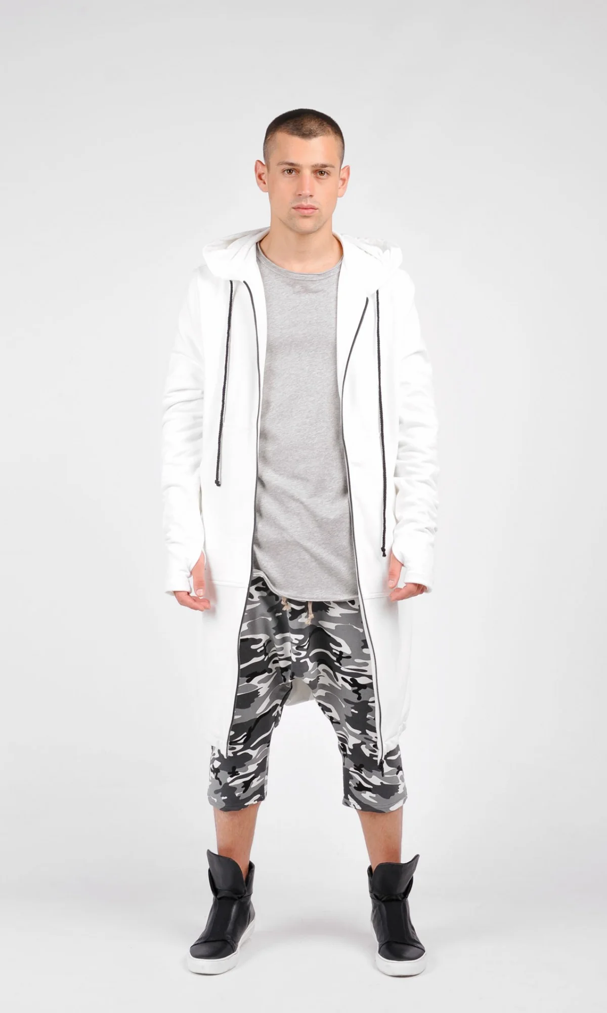 Long Zipper Hoodie Coat - Image 8