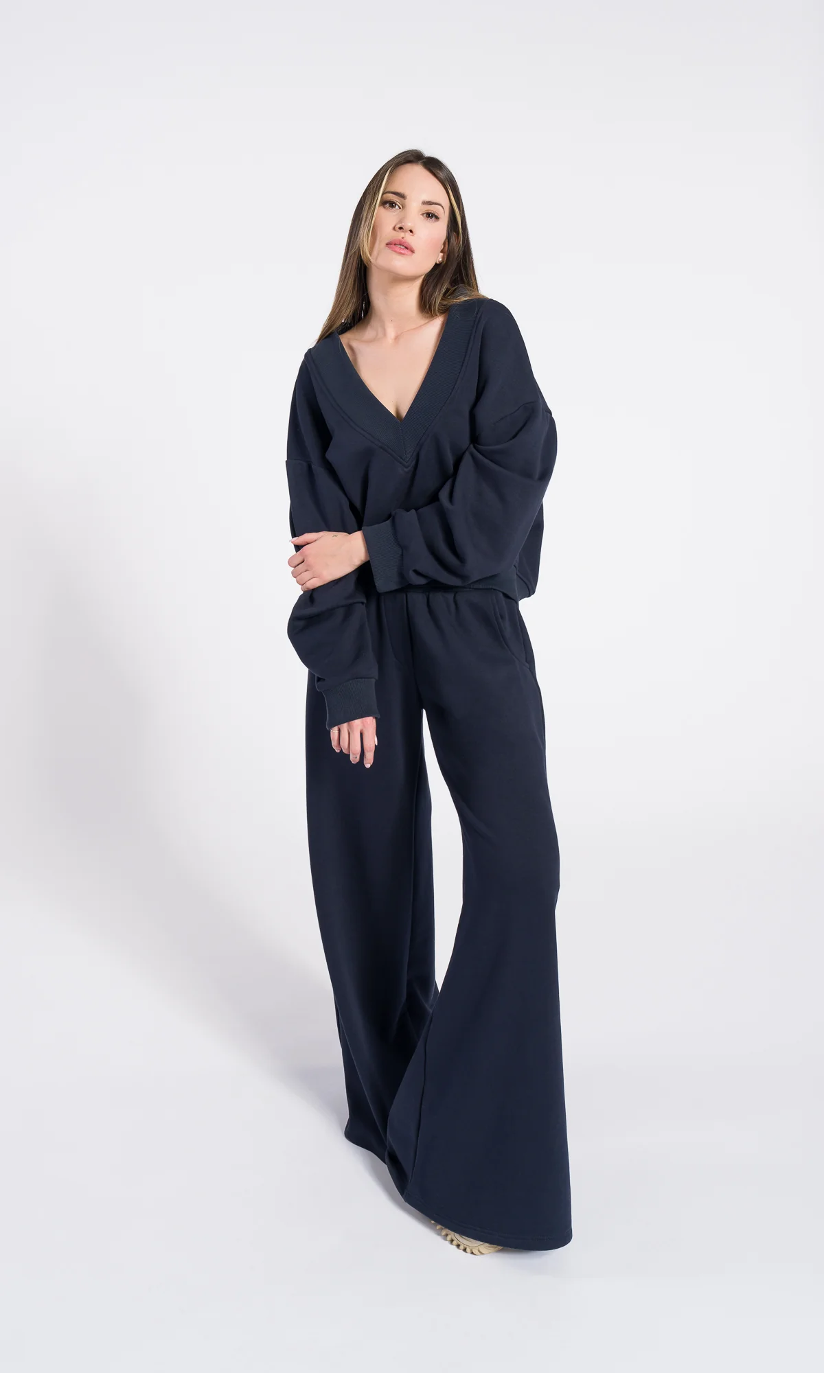 Loose Cotton Wide Leg Pants with pockets - Image 3