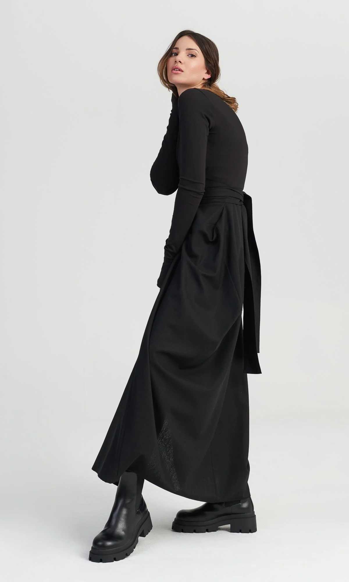 Maxi Dress with Belt - Image 3