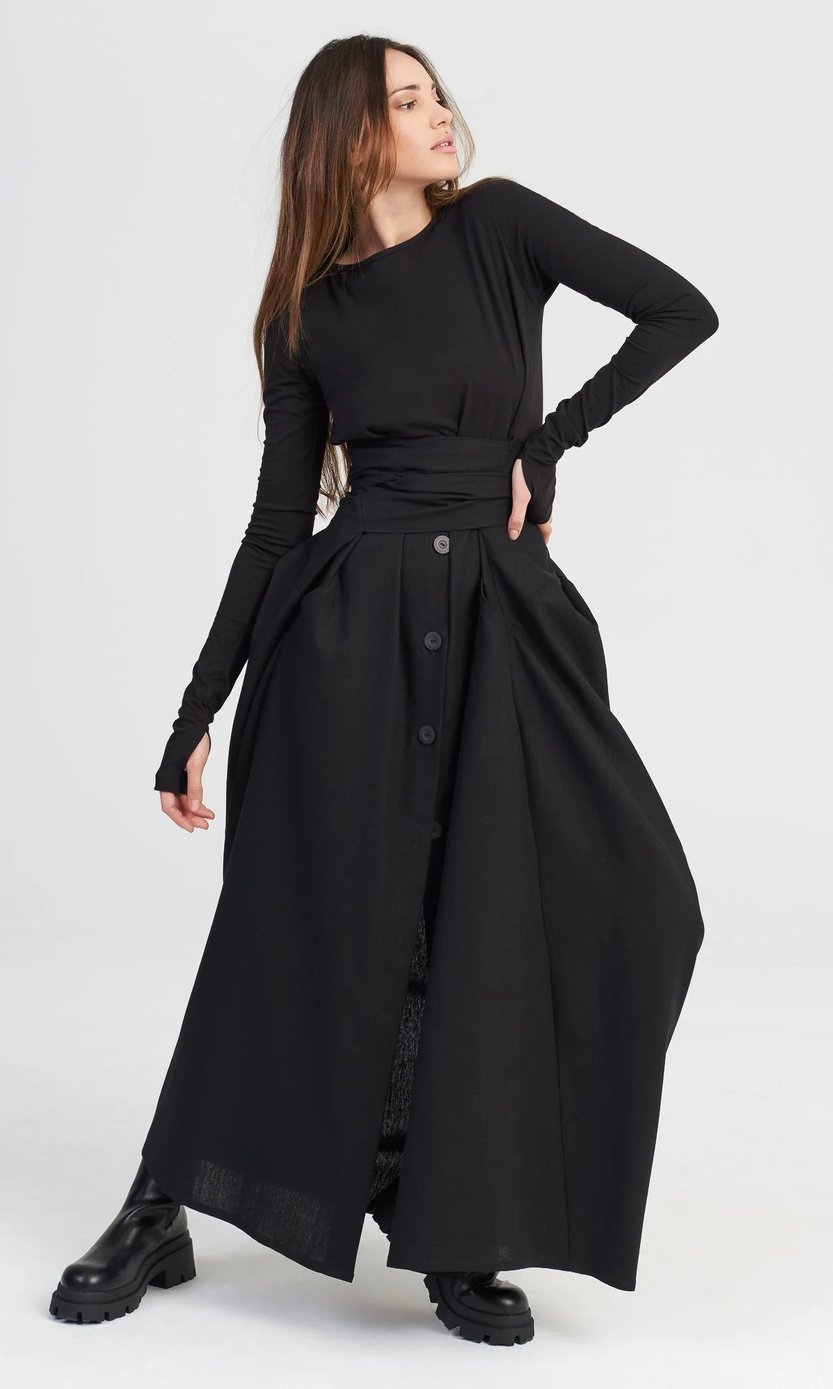 Maxi Dress with Belt - Image 6