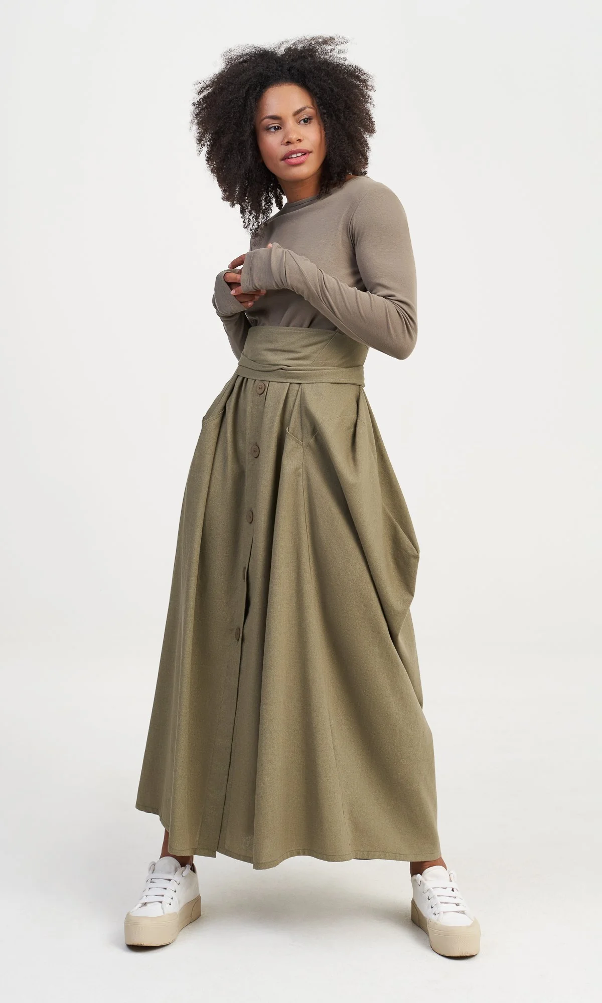 Maxi Dress with Belt - Image 9