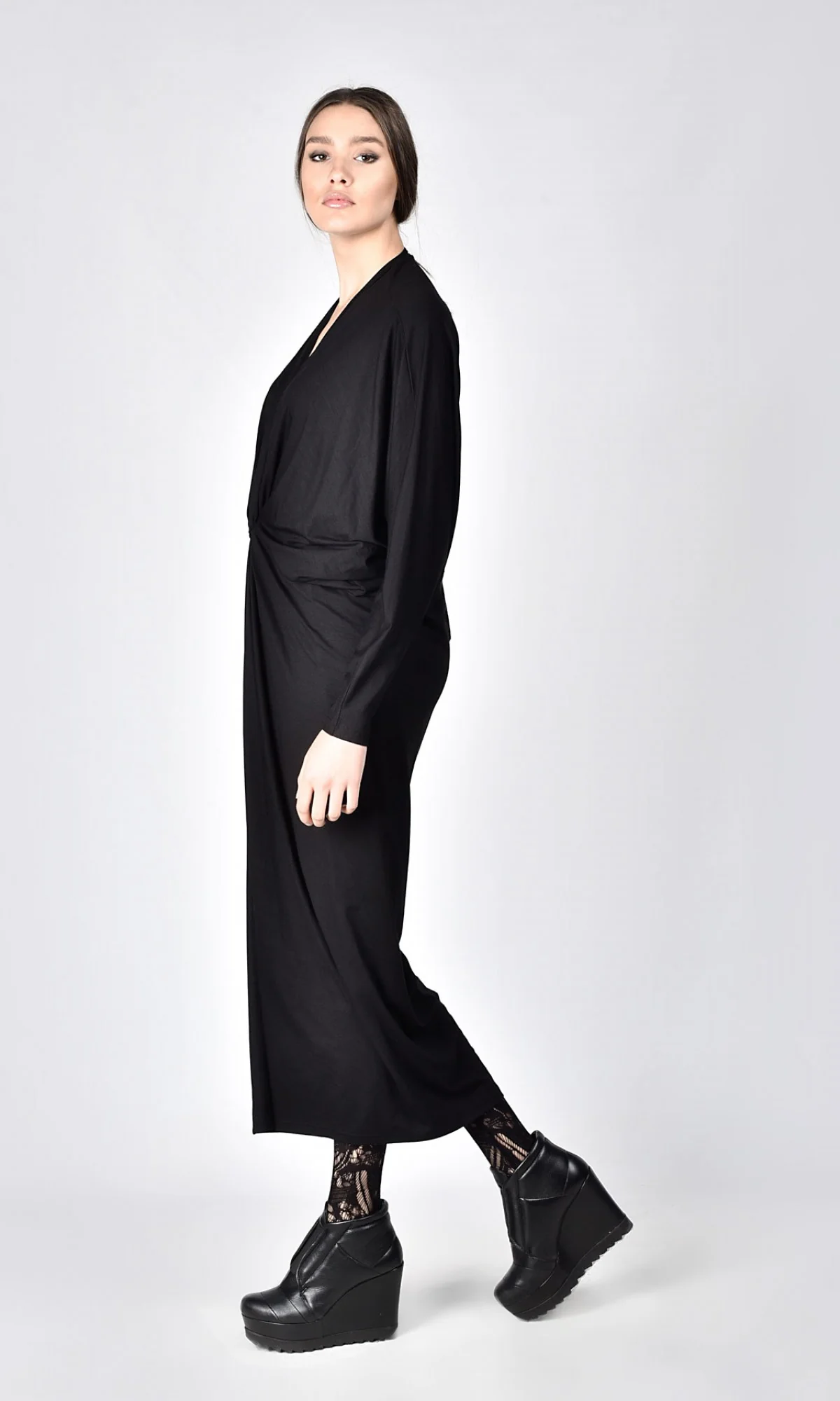 Maxi Kaftan Dress with Batwing Sleeves - Image 10