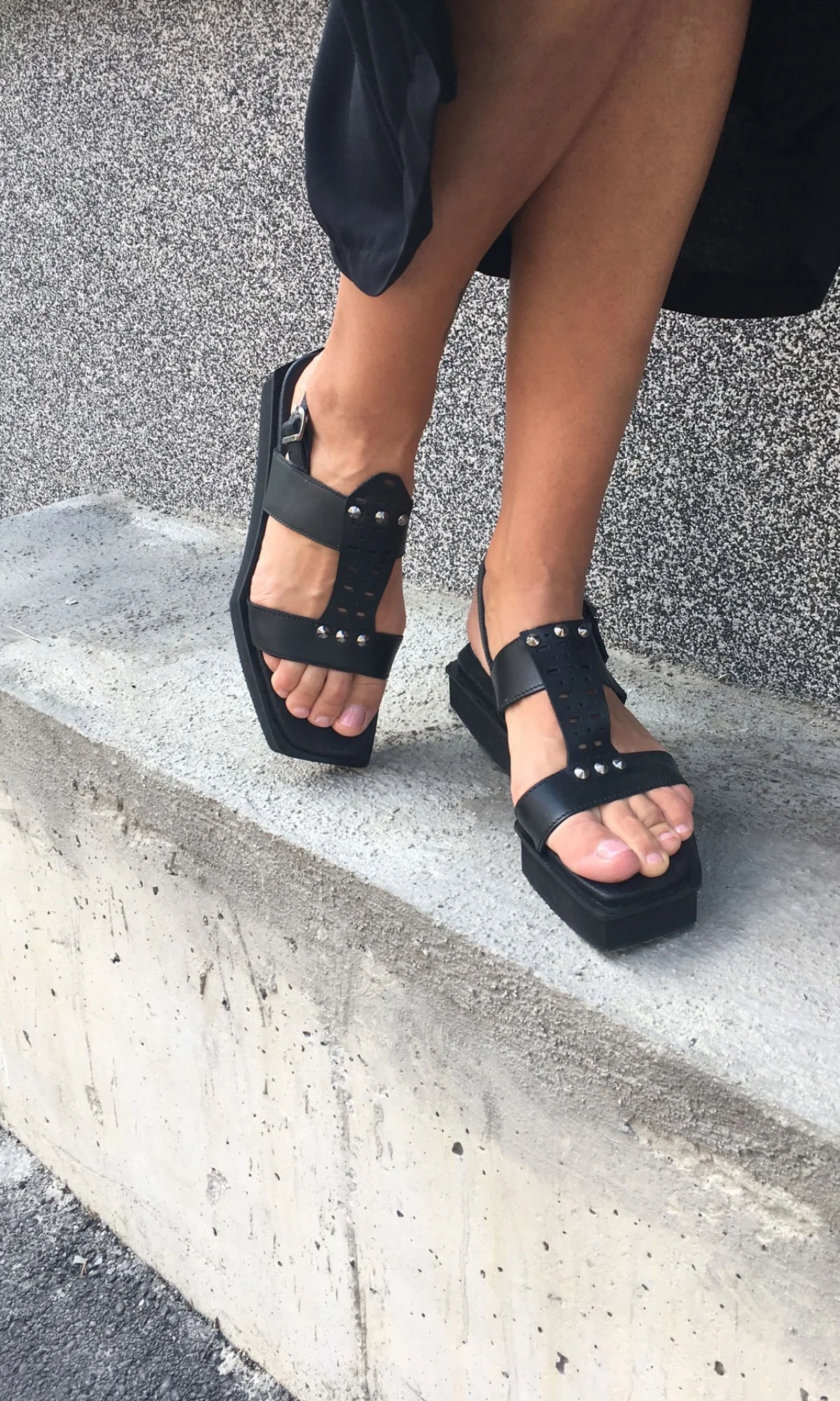 Metal Studs And Rivets Flat Sandals - Image 2