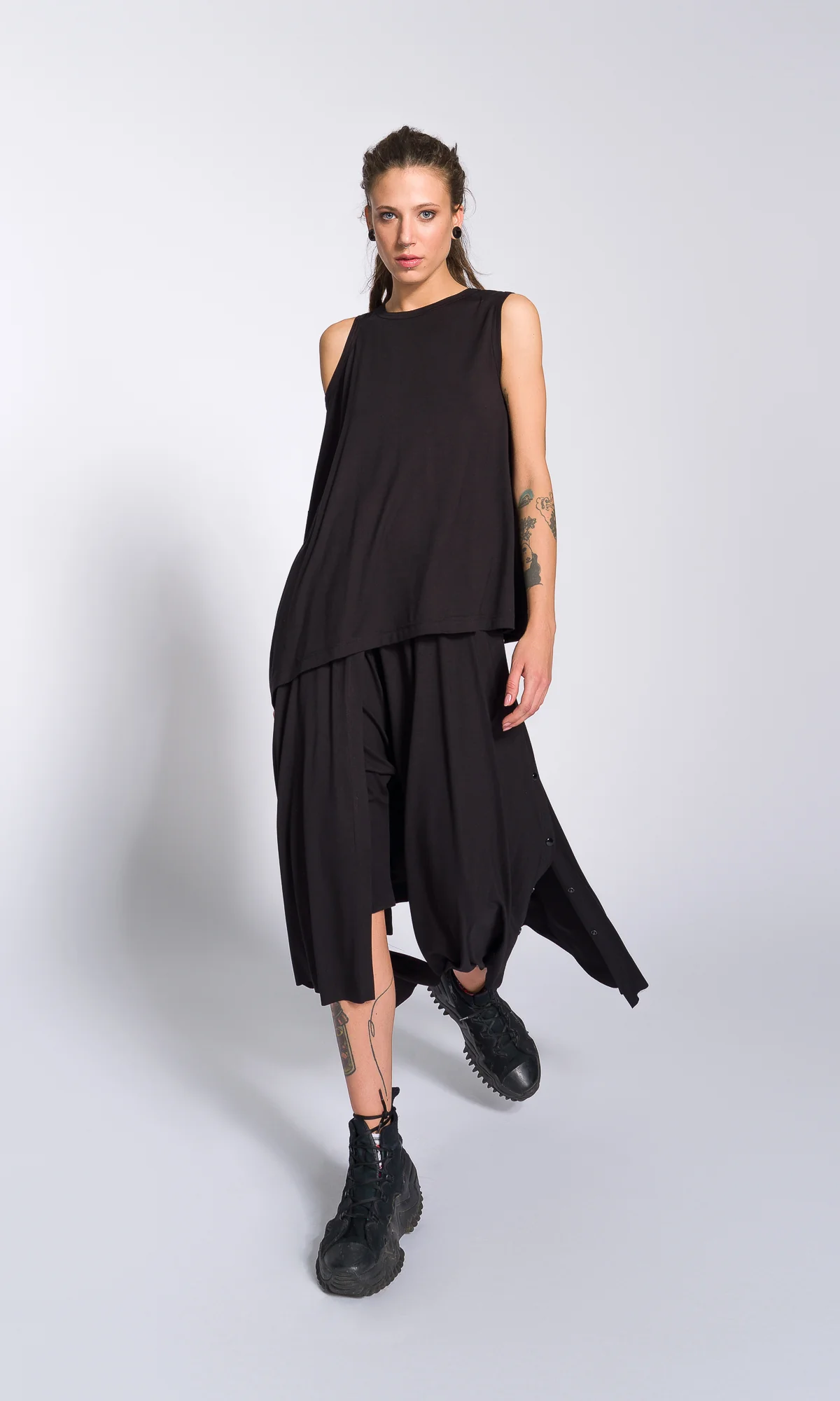 One Sleeve Loose Asymmetric Top - Image 7