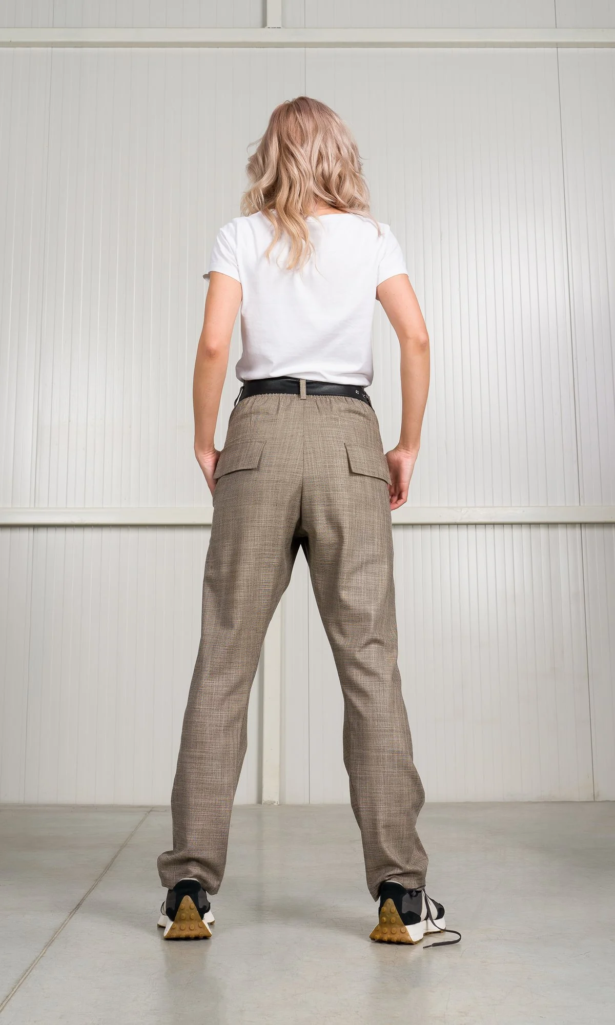 Plain Weave Pants with Overlap Front - Image 6