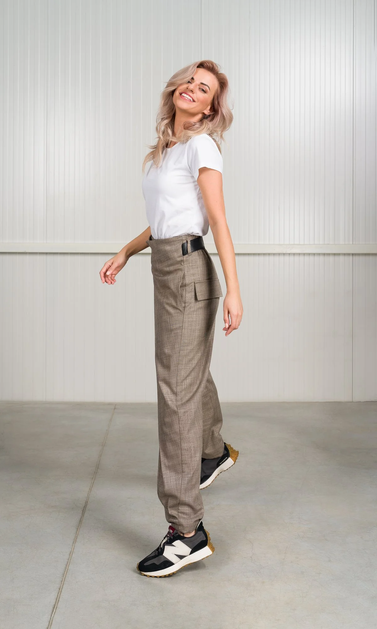 Plain Weave Pants with Overlap Front - Image 7